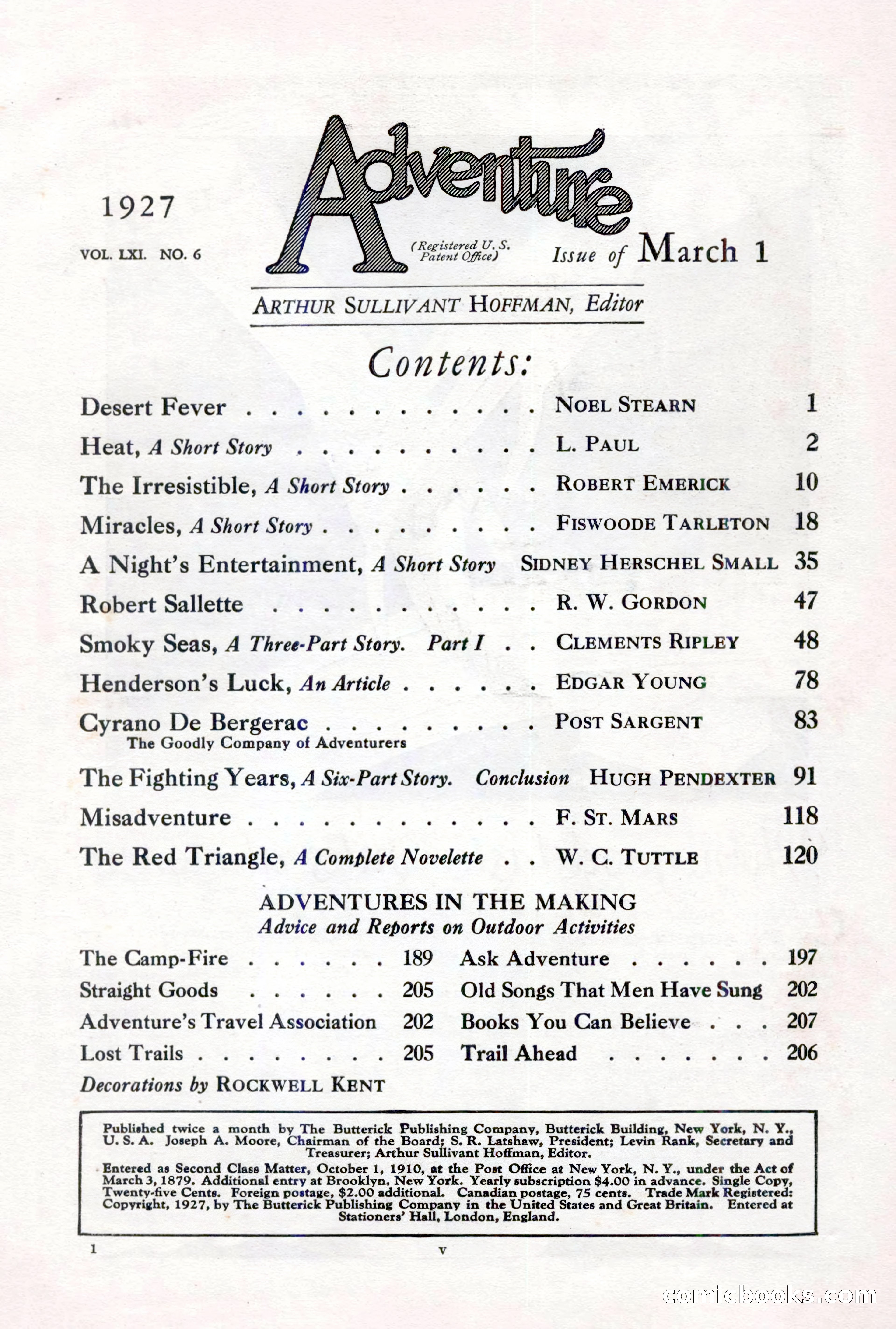 Adventure, March 1, 1927 — page 7 of 222