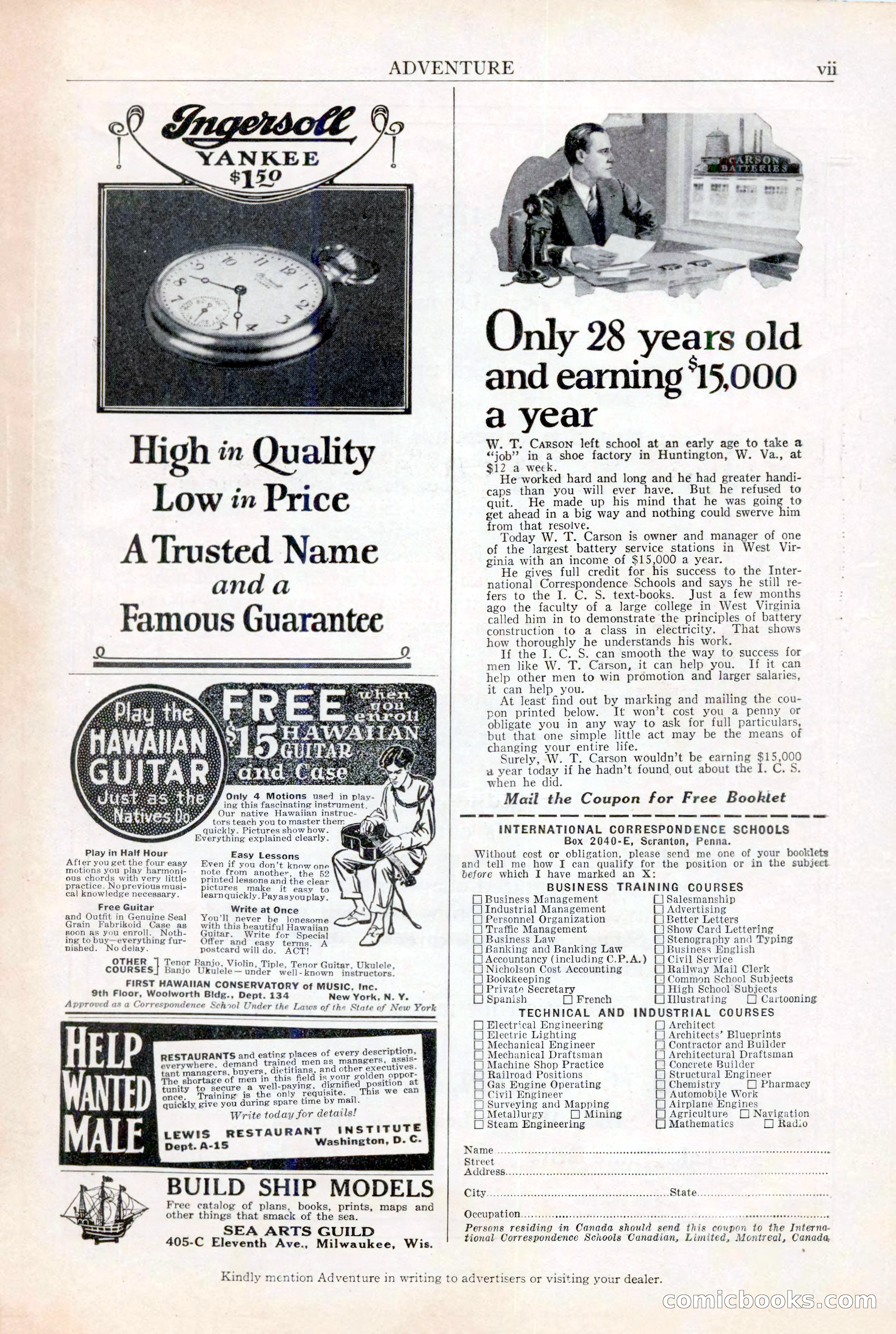 Adventure, March 1, 1927 — page 217 of 222