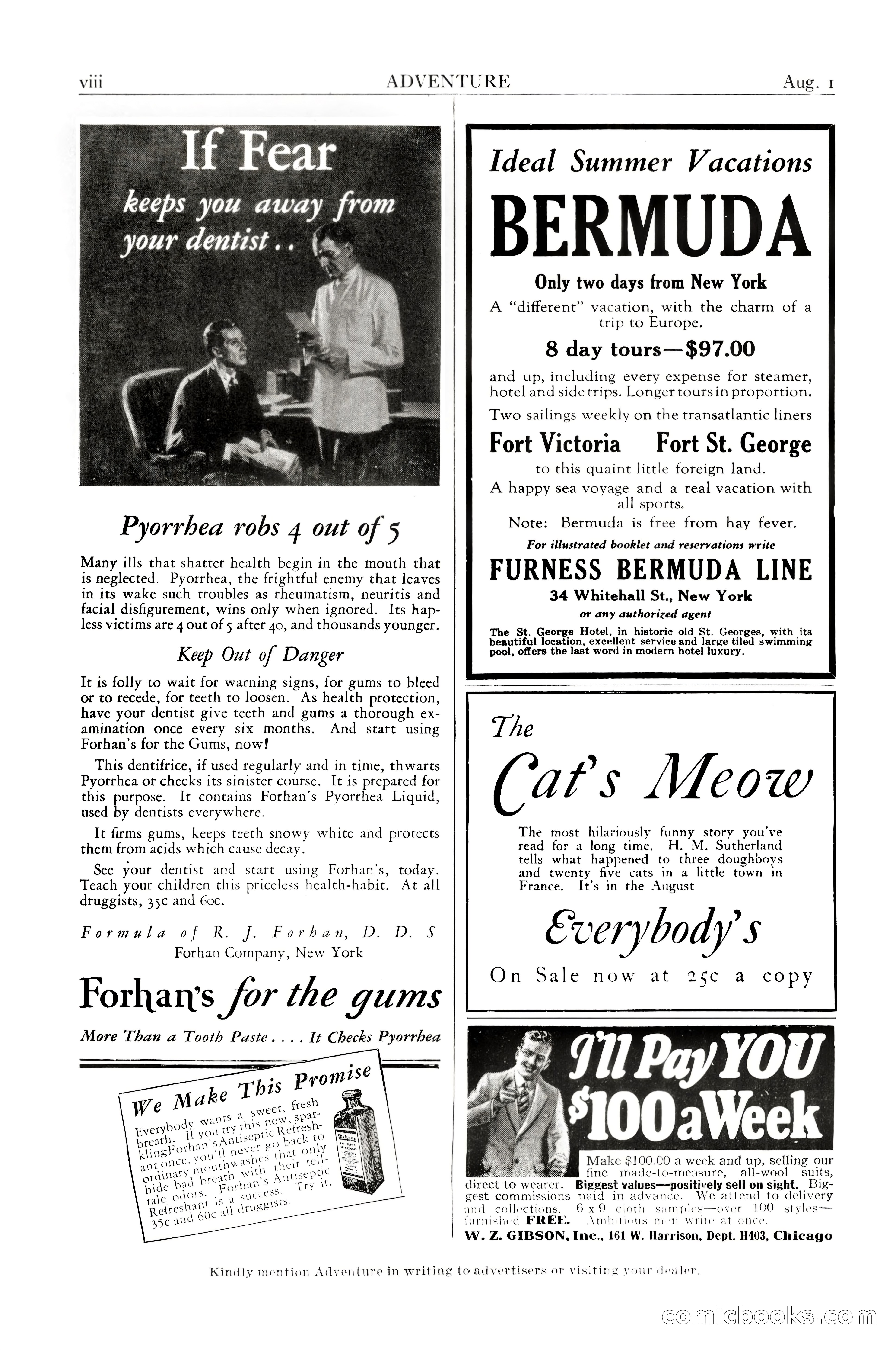 Adventure Magazine, August 1, 1927 — page 10 of 206