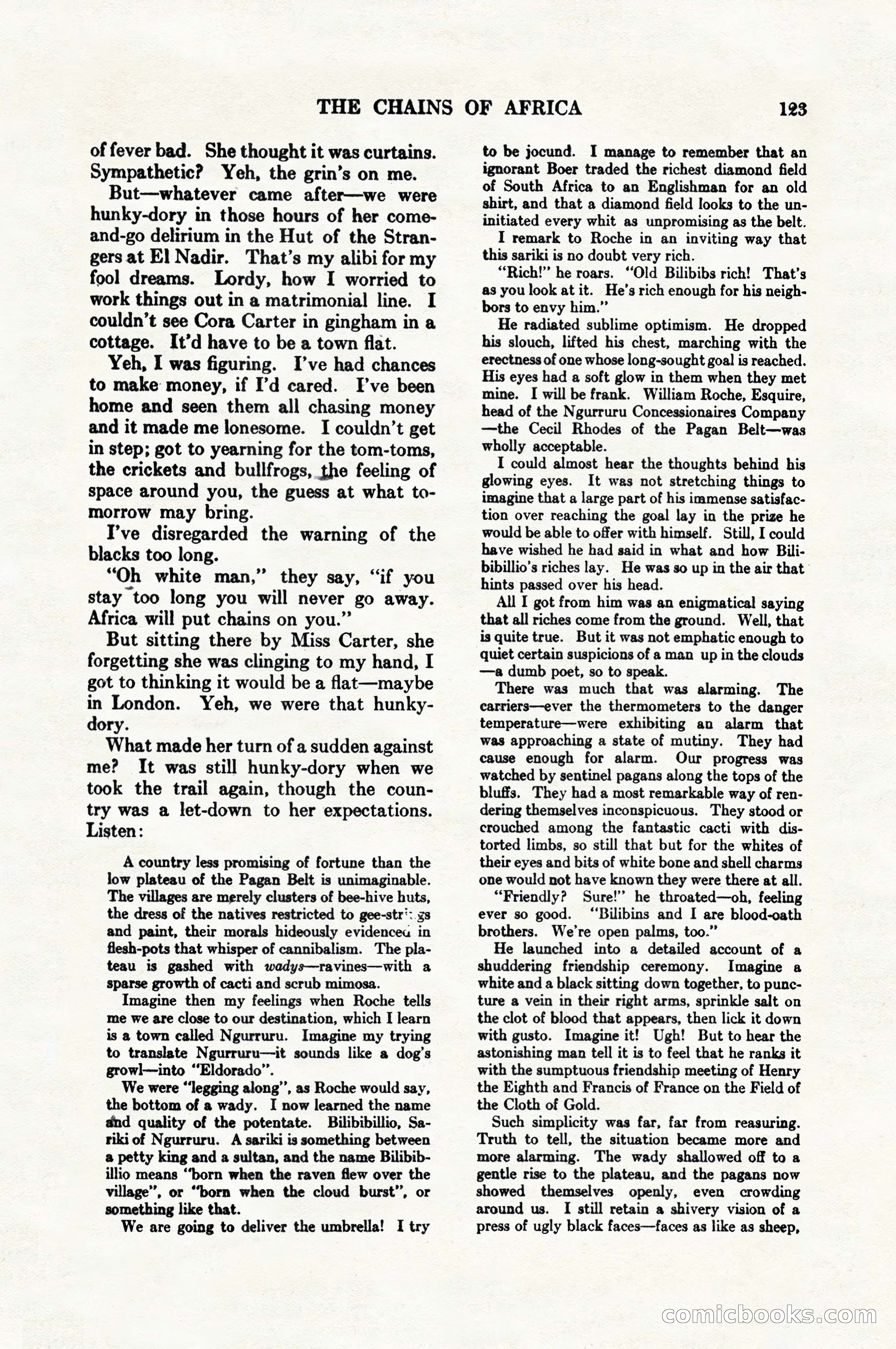 Adventure Magazine, August 1, 1927 — page 135 of 206
