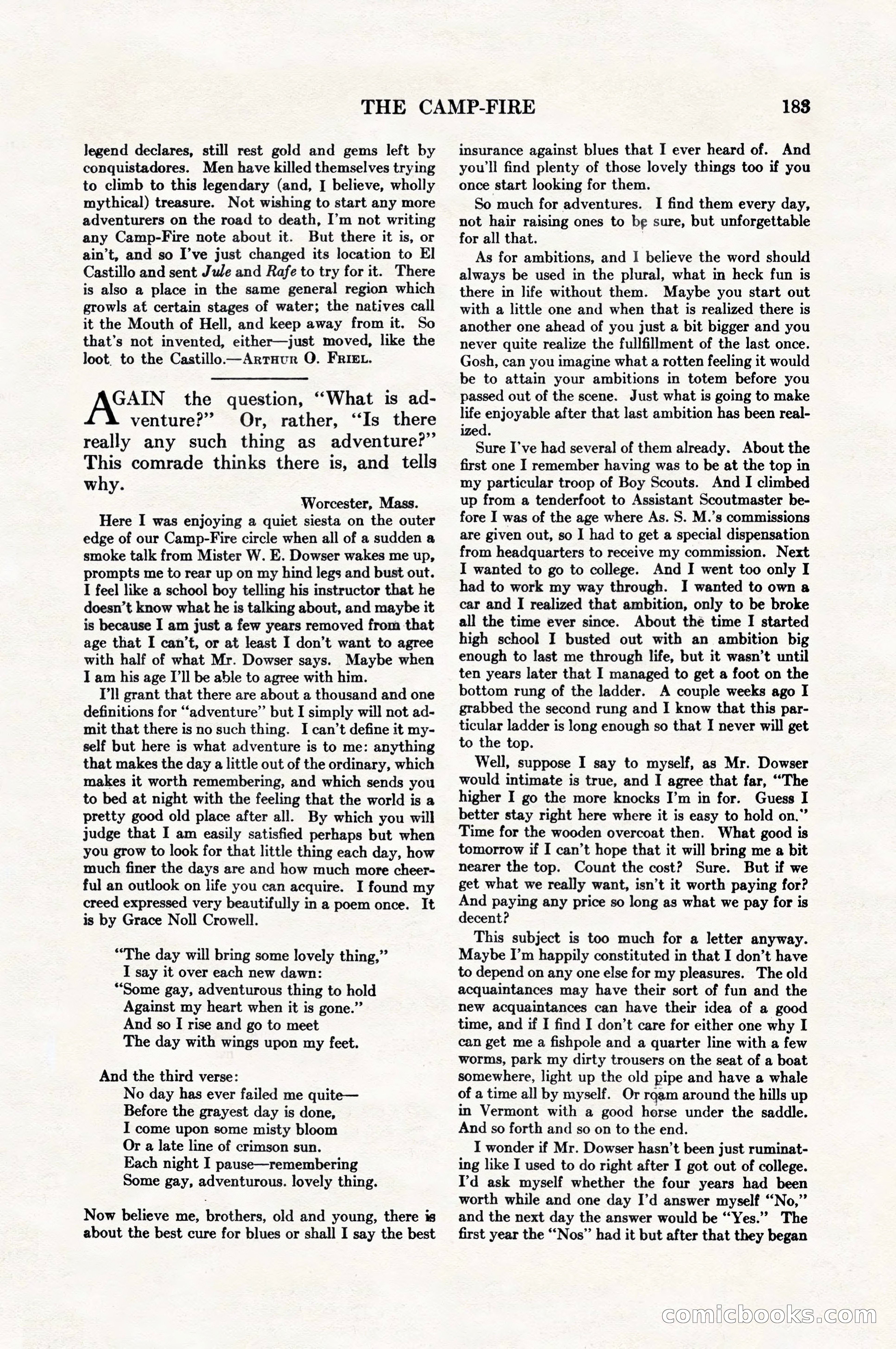 Adventure Magazine, August 1, 1927 — page 195 of 206