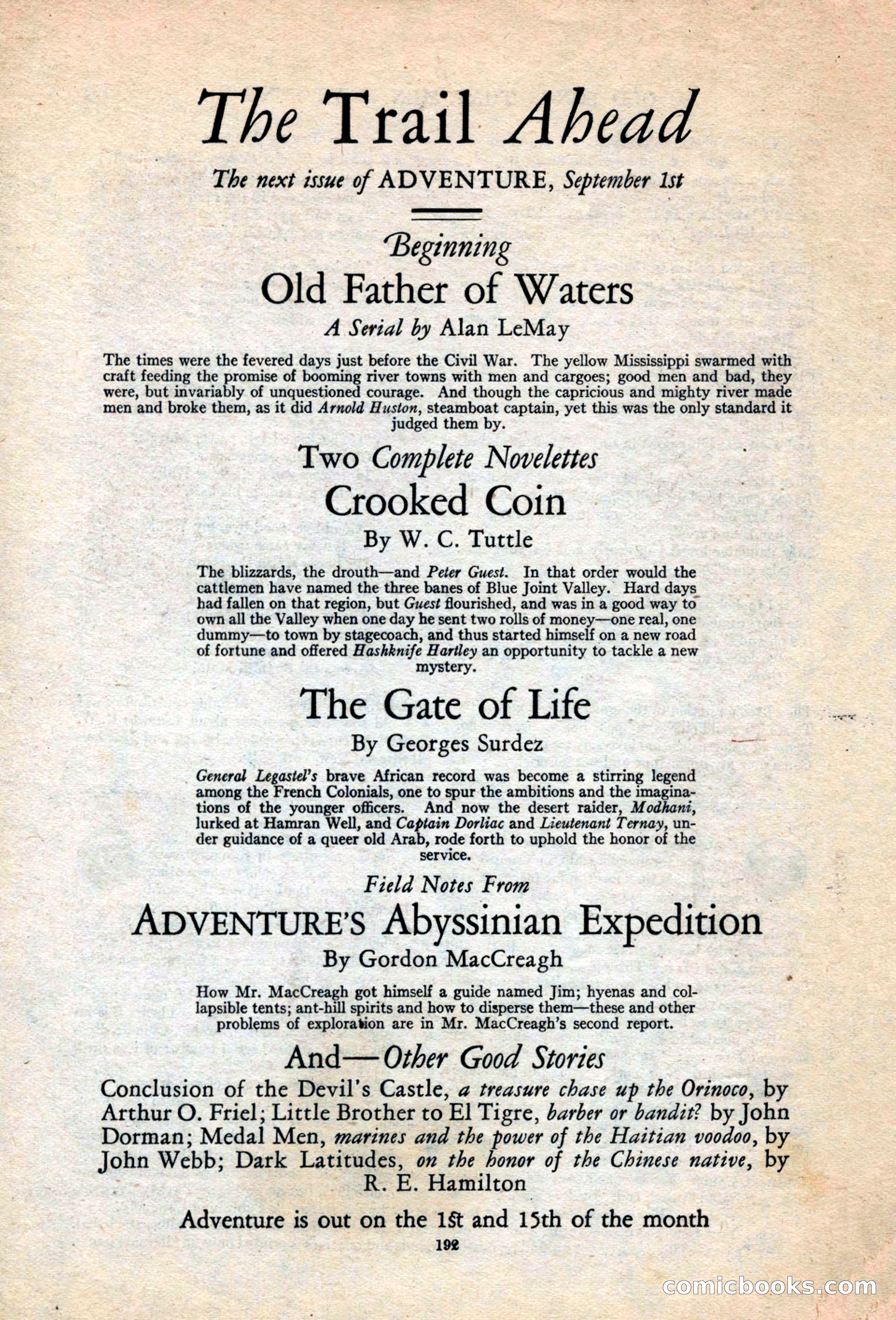 Adventure, August 15, 1927 — page 194 of 196