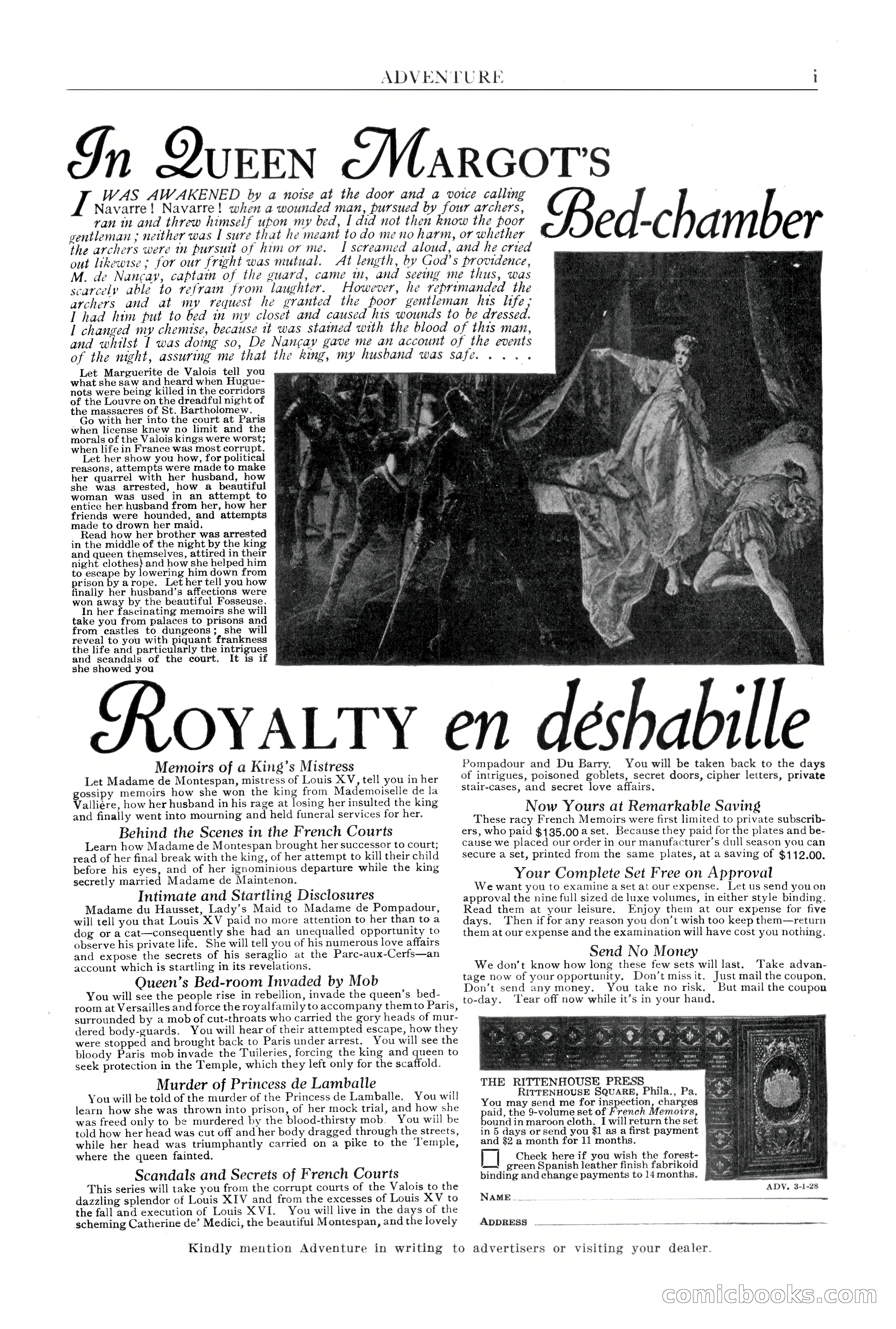 Adventure Magazine, March 1, 1928 — page 3 of 204