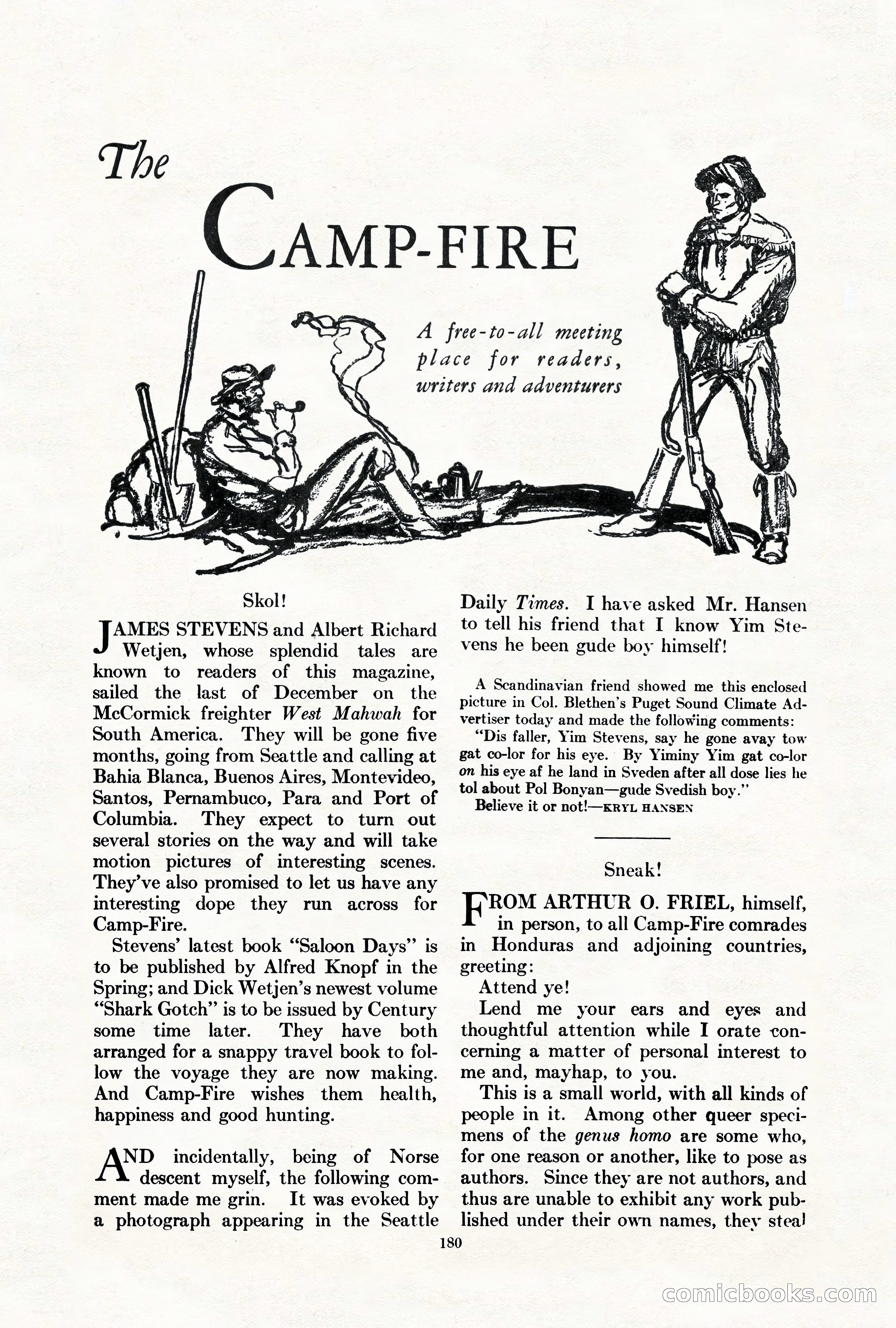 Adventure Magazine, March 1, 1928 — page 190 of 204