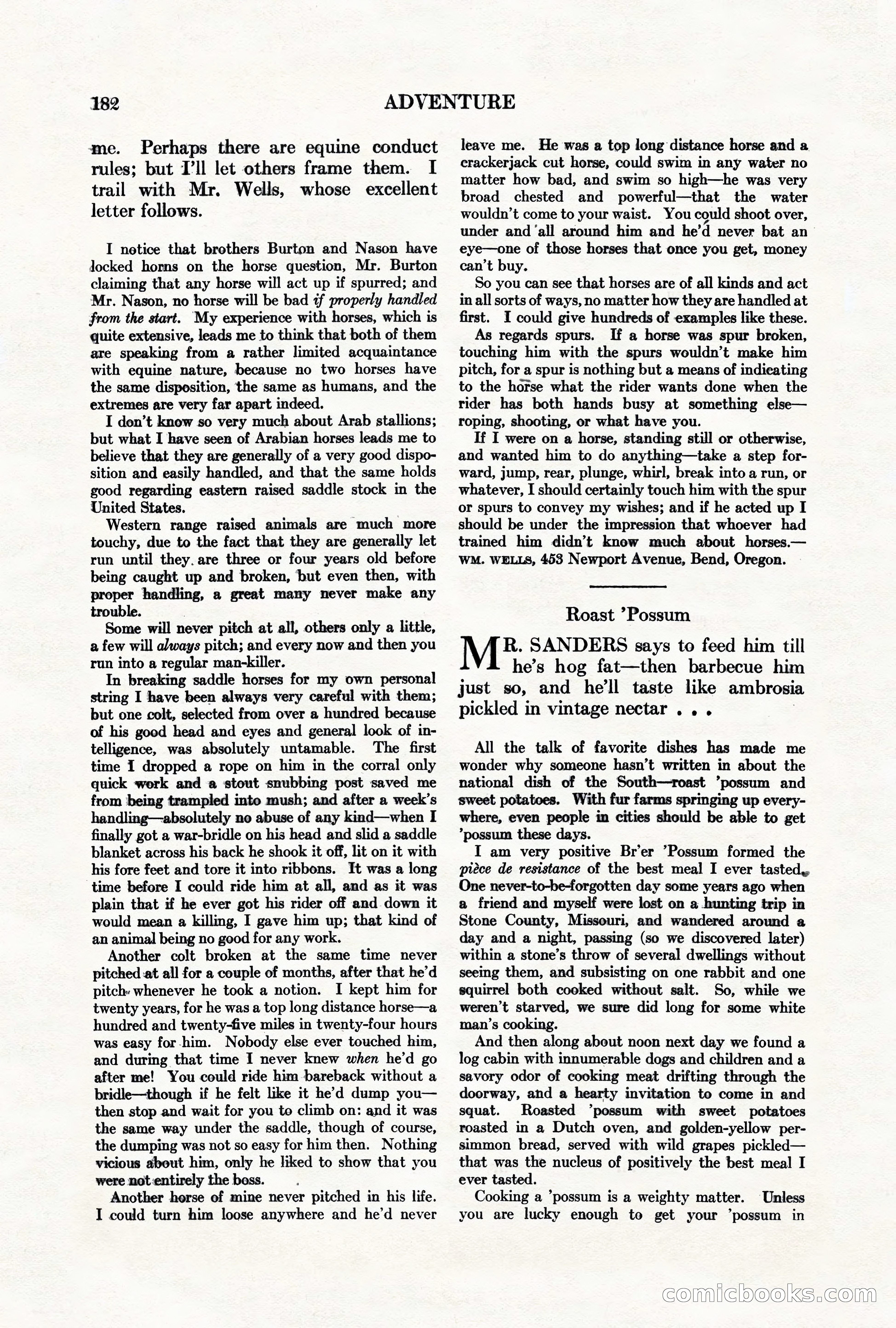 Adventure Magazine, March 1, 1928 — page 192 of 204