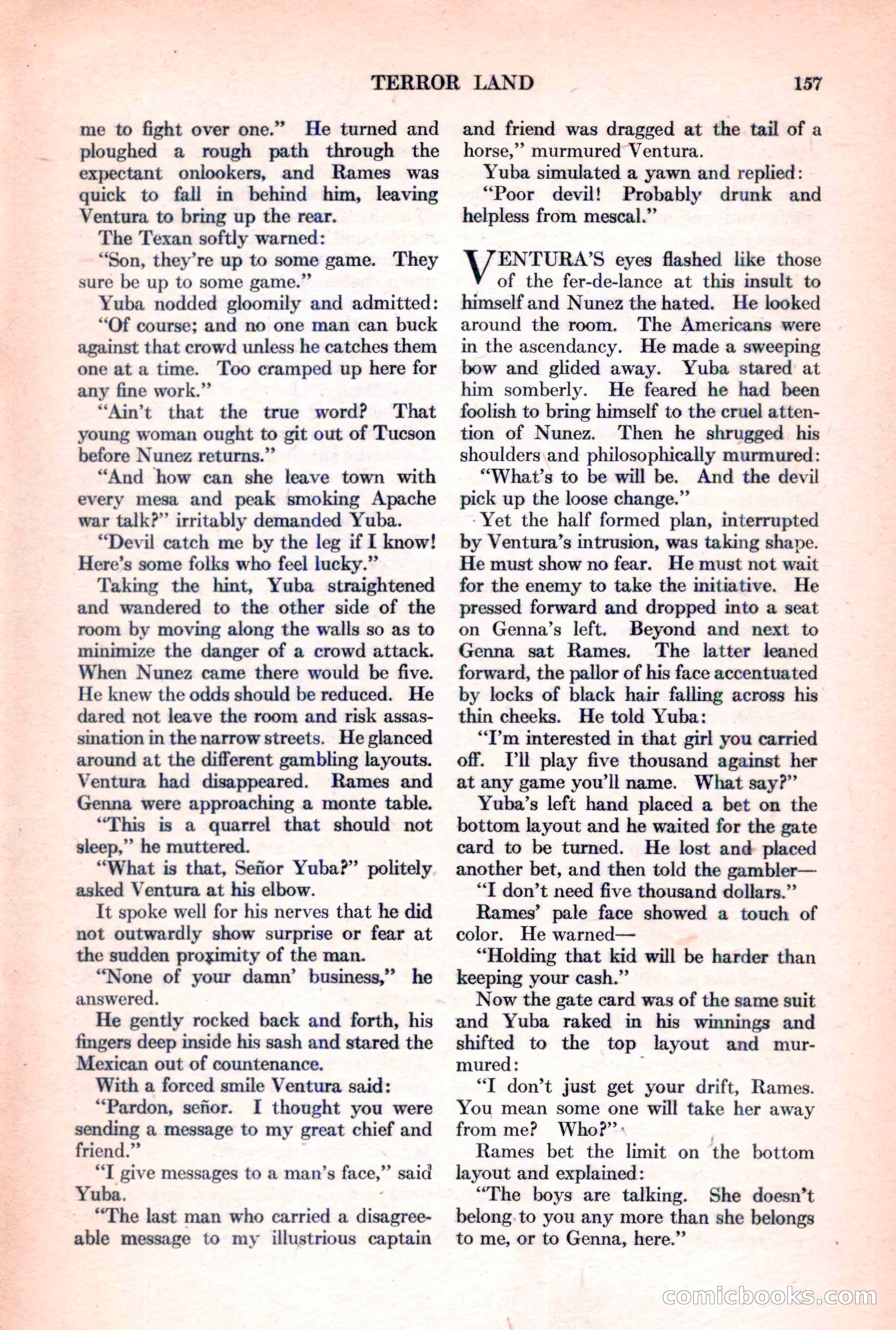Adventure Magazine, March 15, 1928 — page 159 of 196