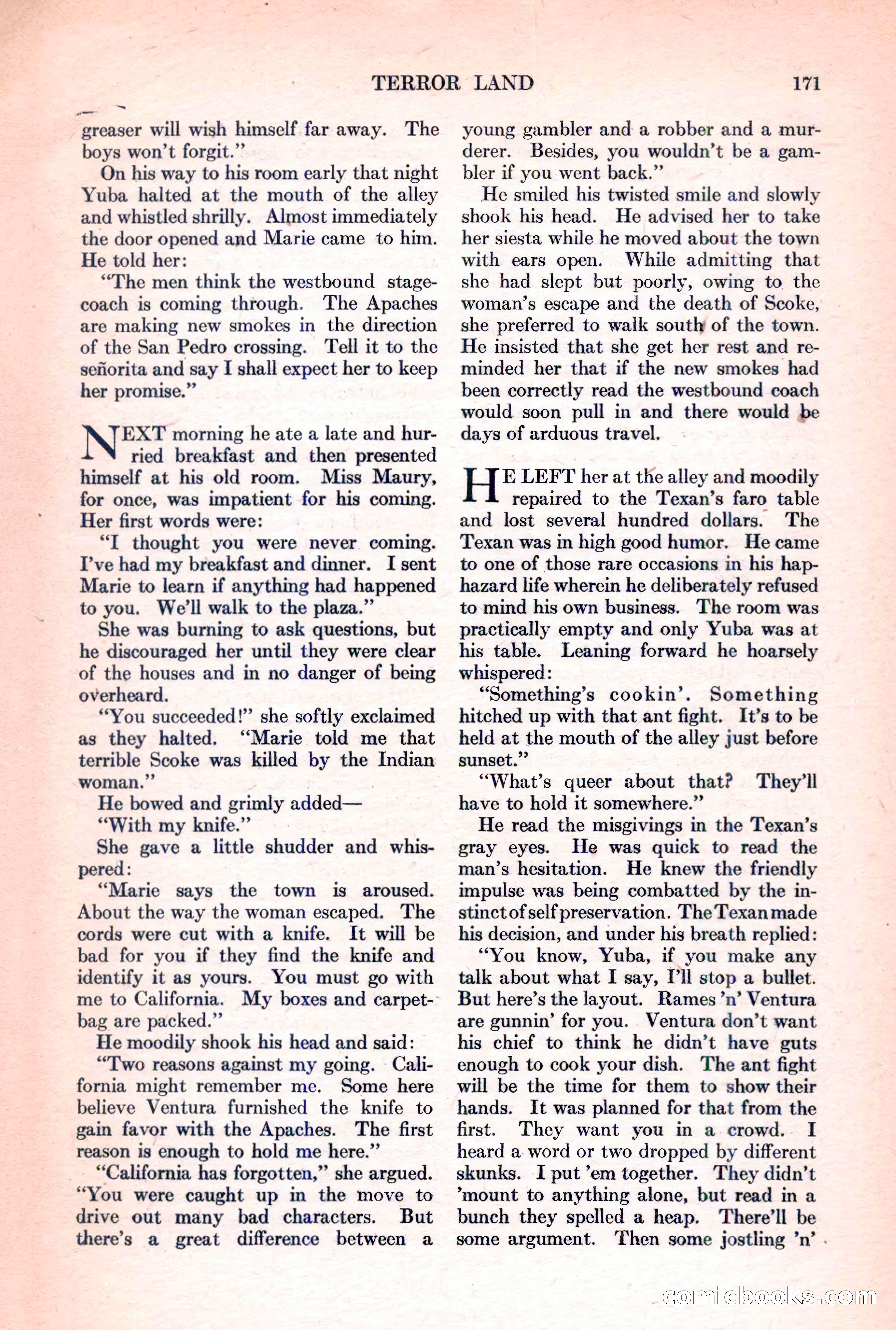 Adventure Magazine, March 15, 1928 — page 173 of 196