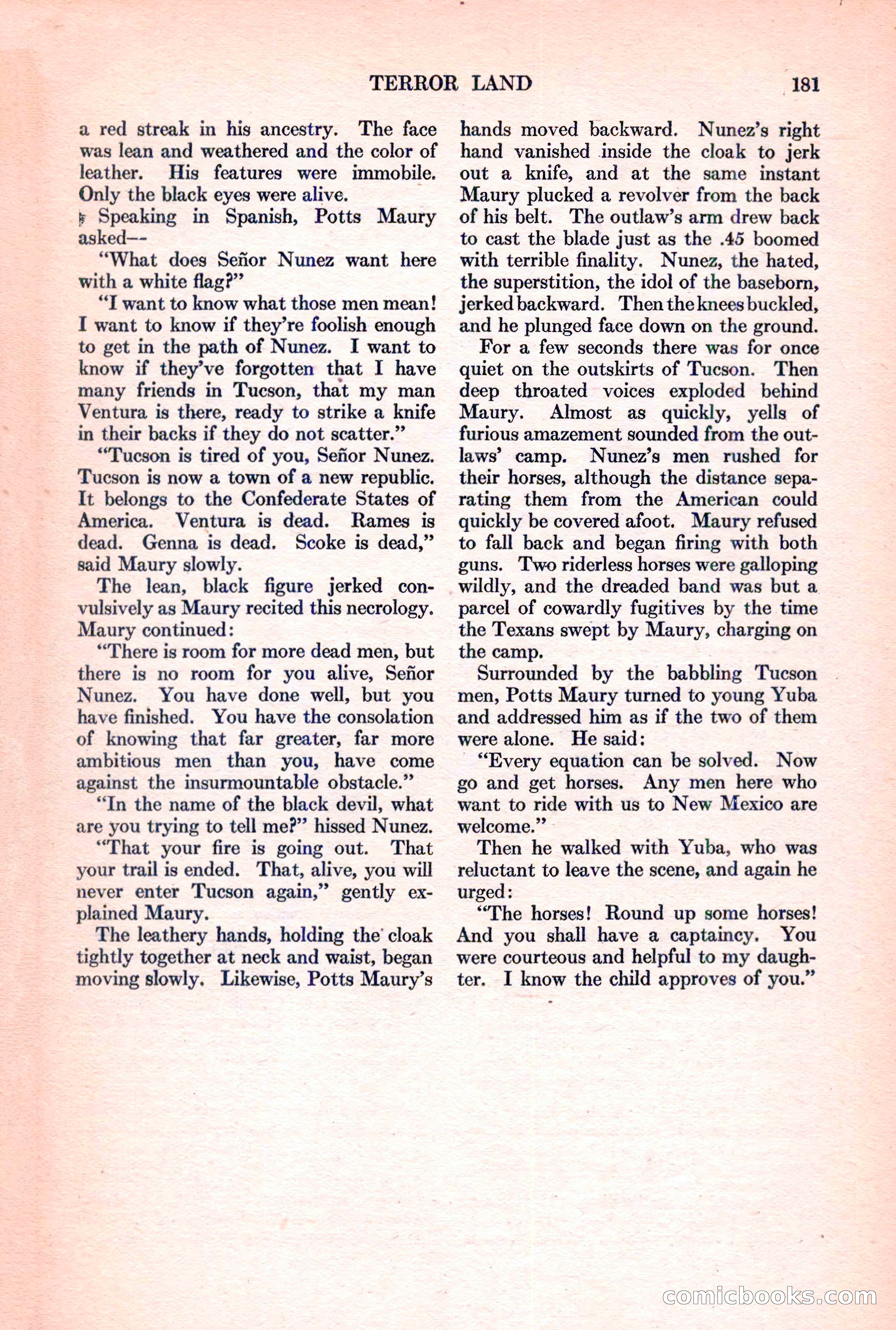 Adventure Magazine, March 15, 1928 — page 183 of 196