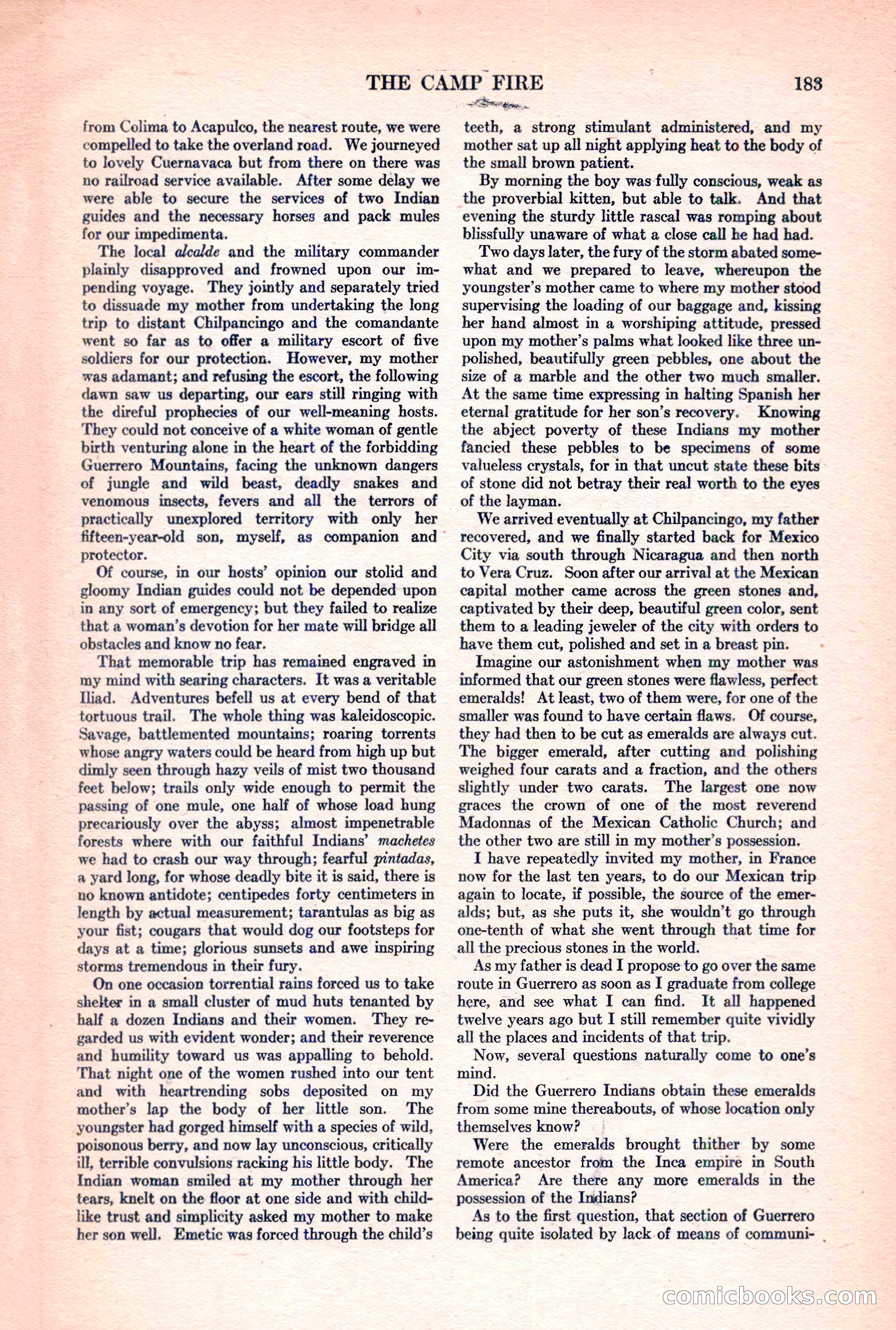 Adventure Magazine, March 15, 1928 — page 185 of 196