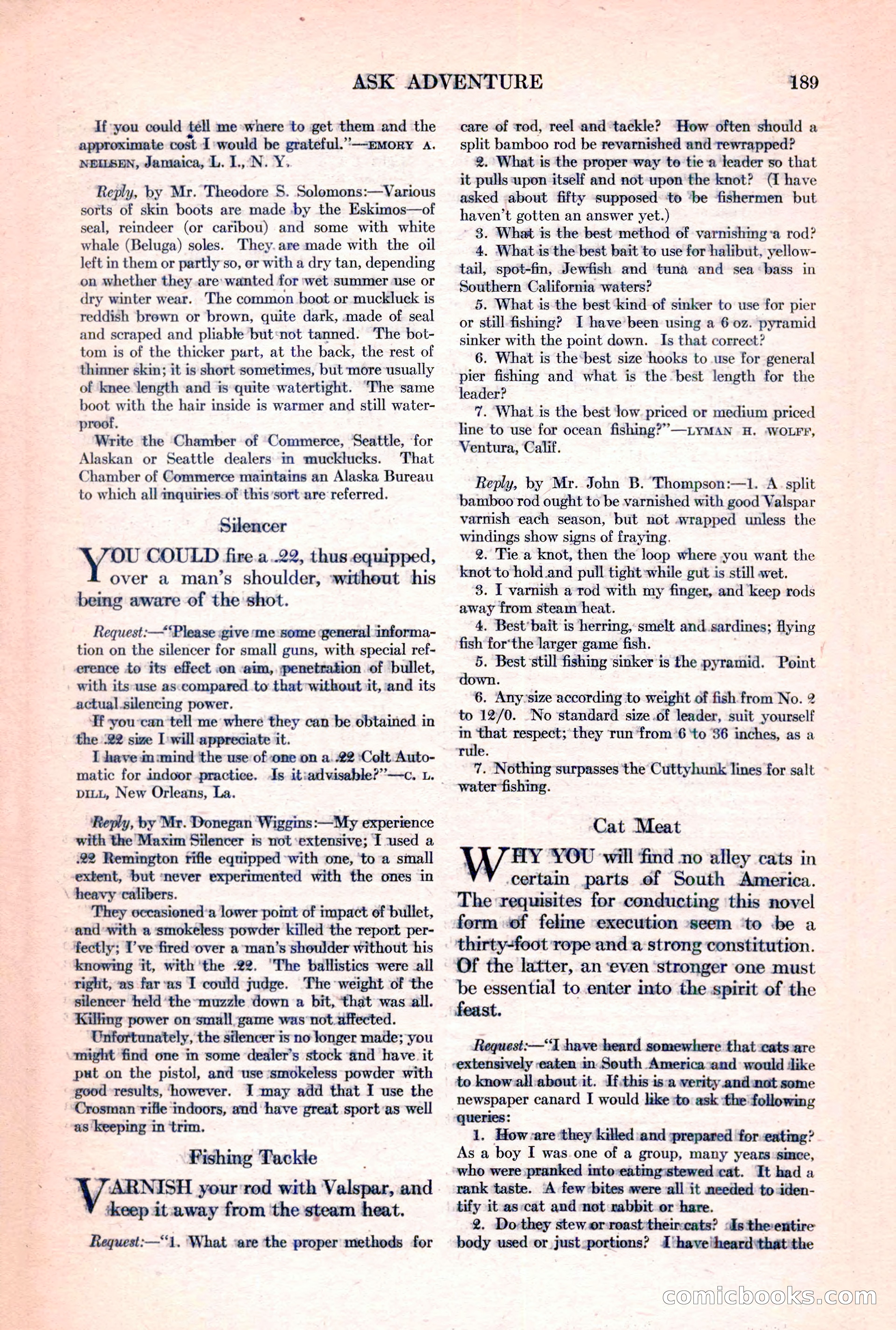 Adventure Magazine, March 15, 1928 — page 191 of 196