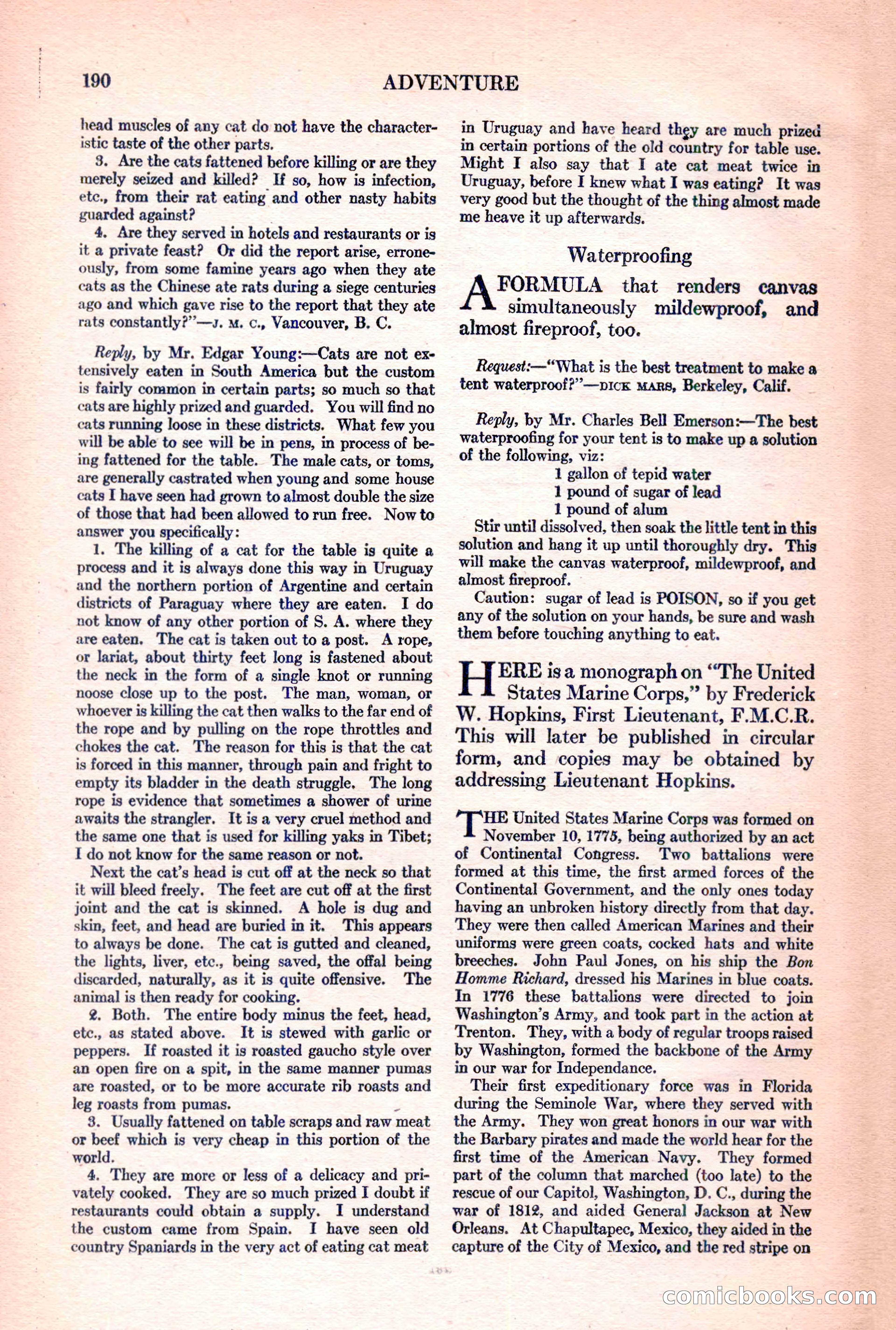 Adventure Magazine, March 15, 1928 — page 192 of 196