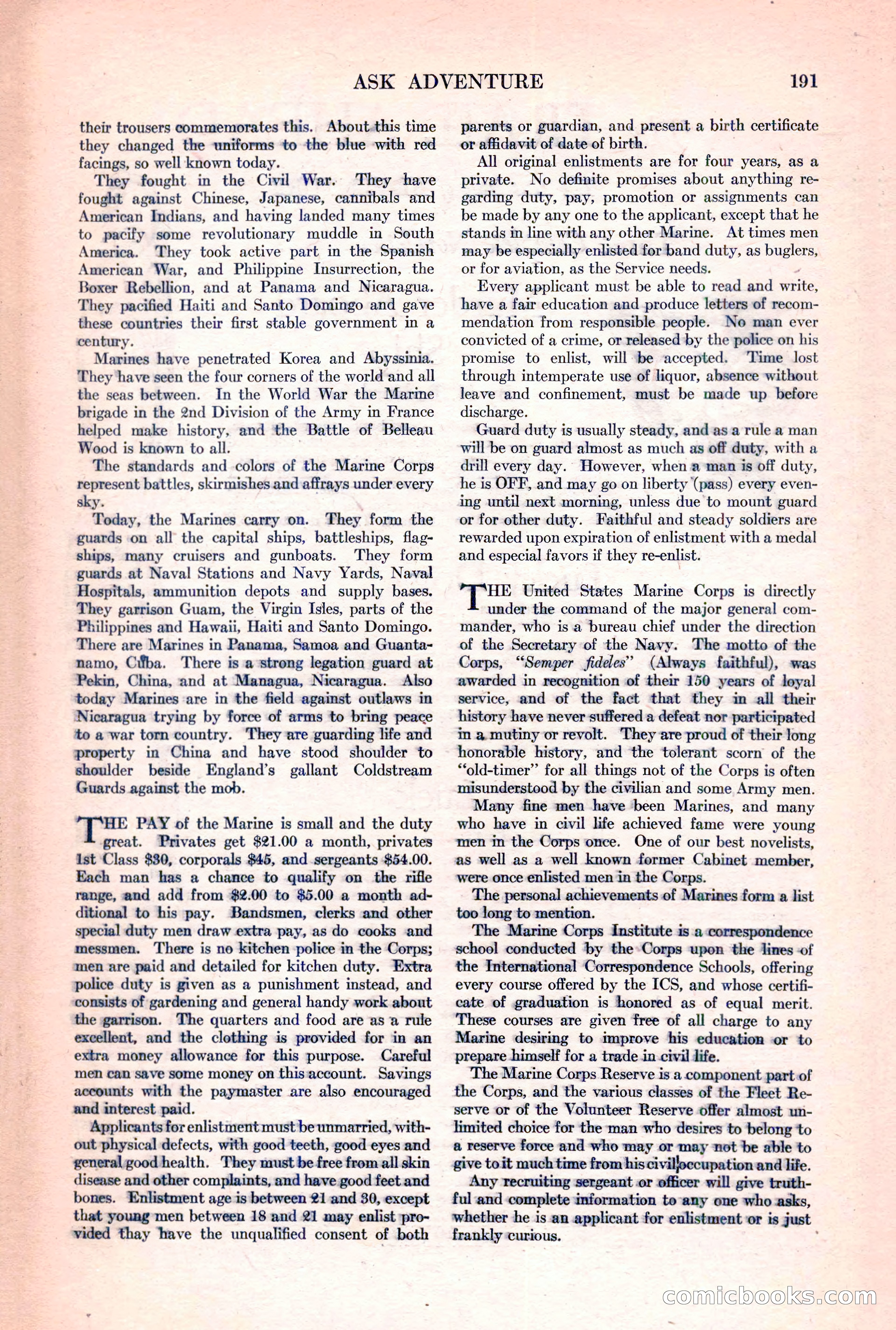 Adventure Magazine, March 15, 1928 — page 193 of 196