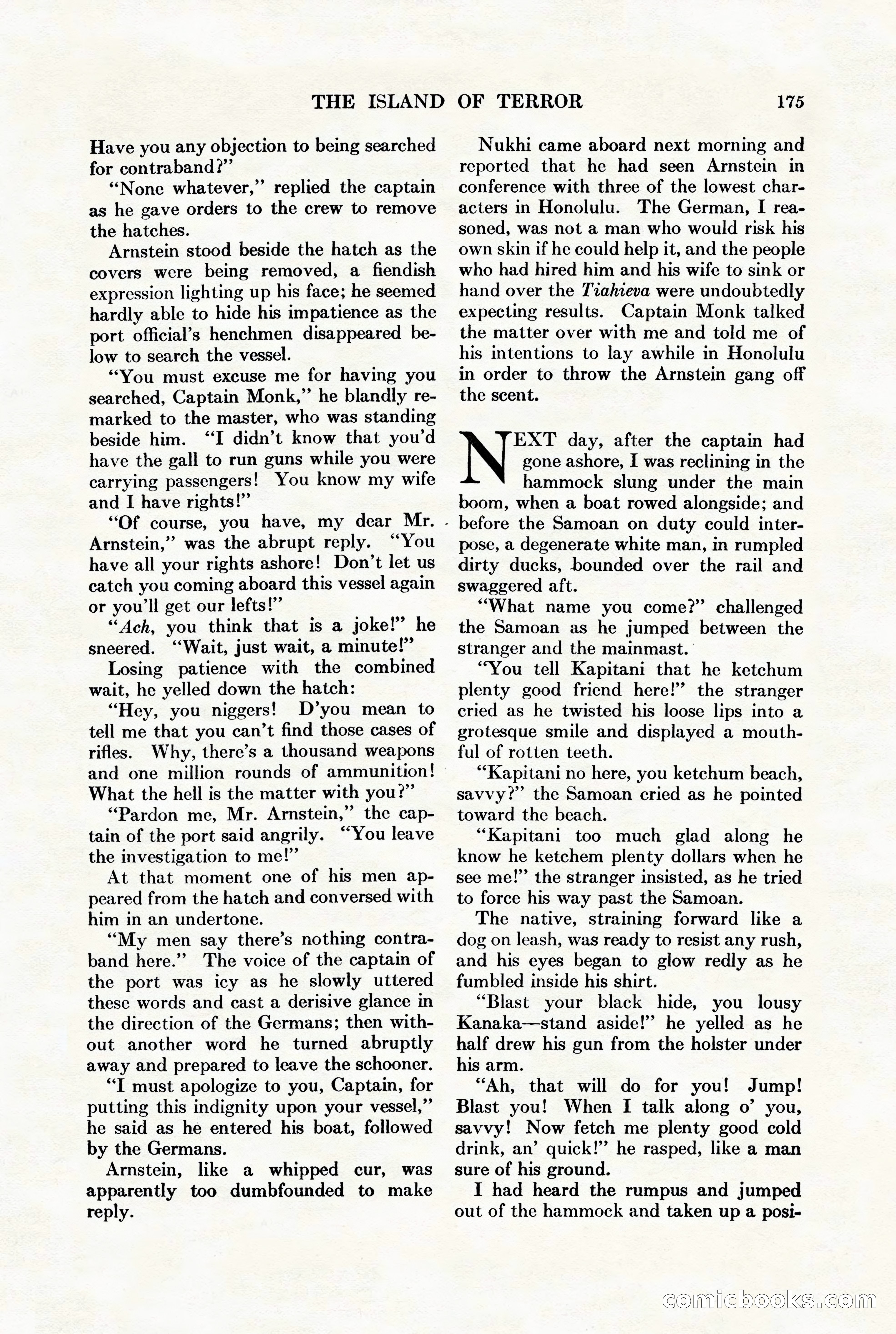Adventure Magazine, August 1st, 1928 — page 185 of 204