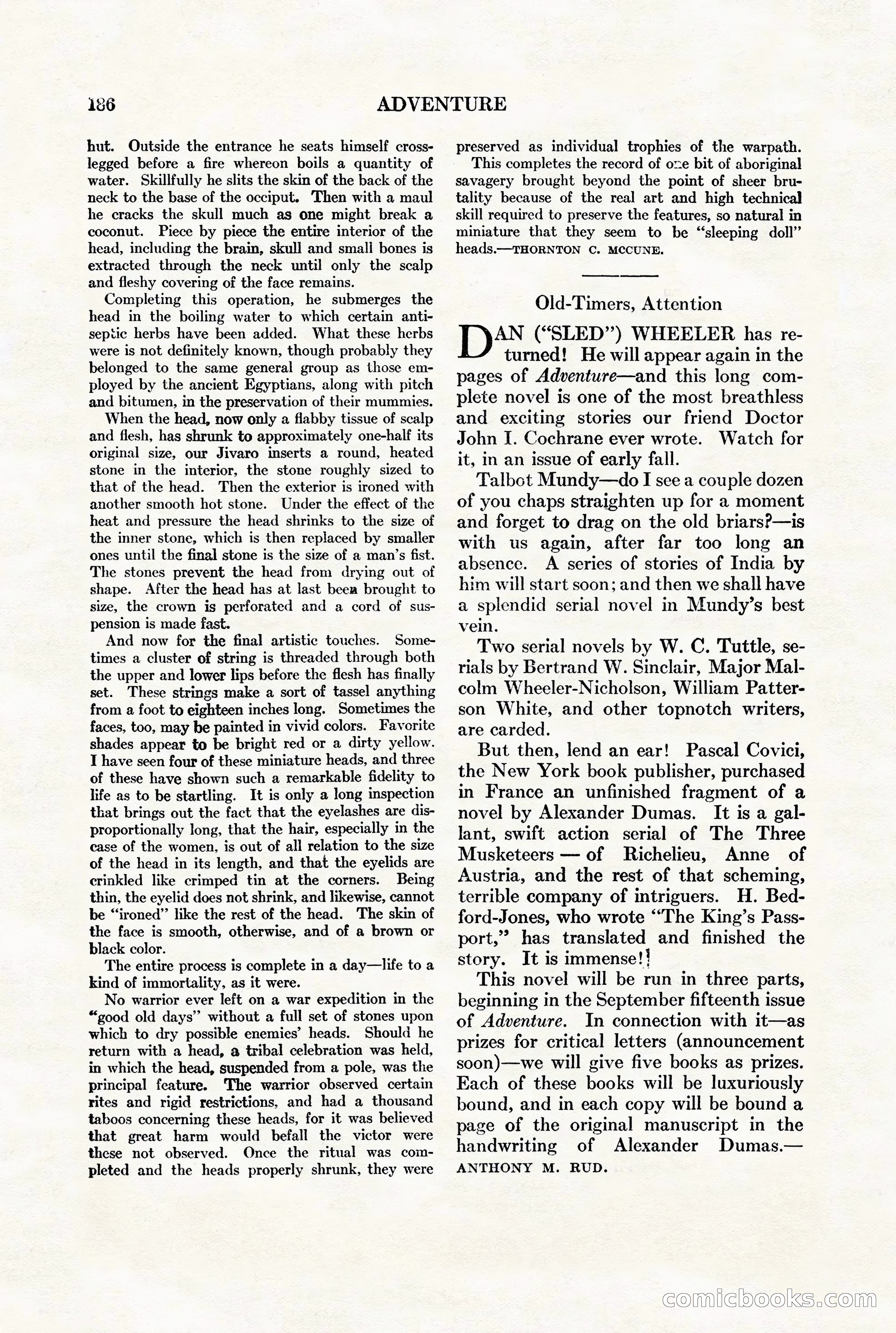 Adventure Magazine, August 1st, 1928 — page 196 of 204