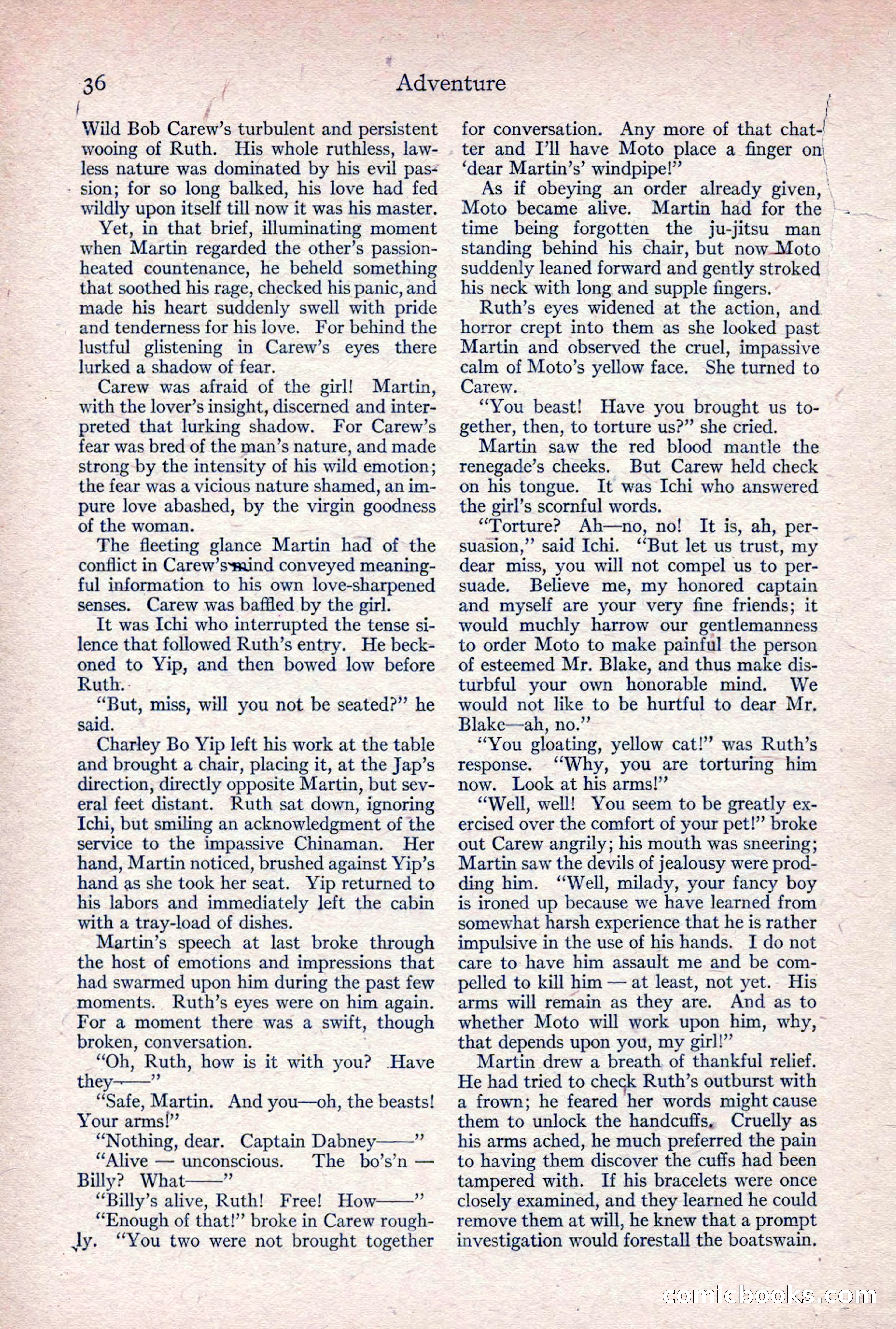 Adventure Magazine, April 1917 — page 38 of 196