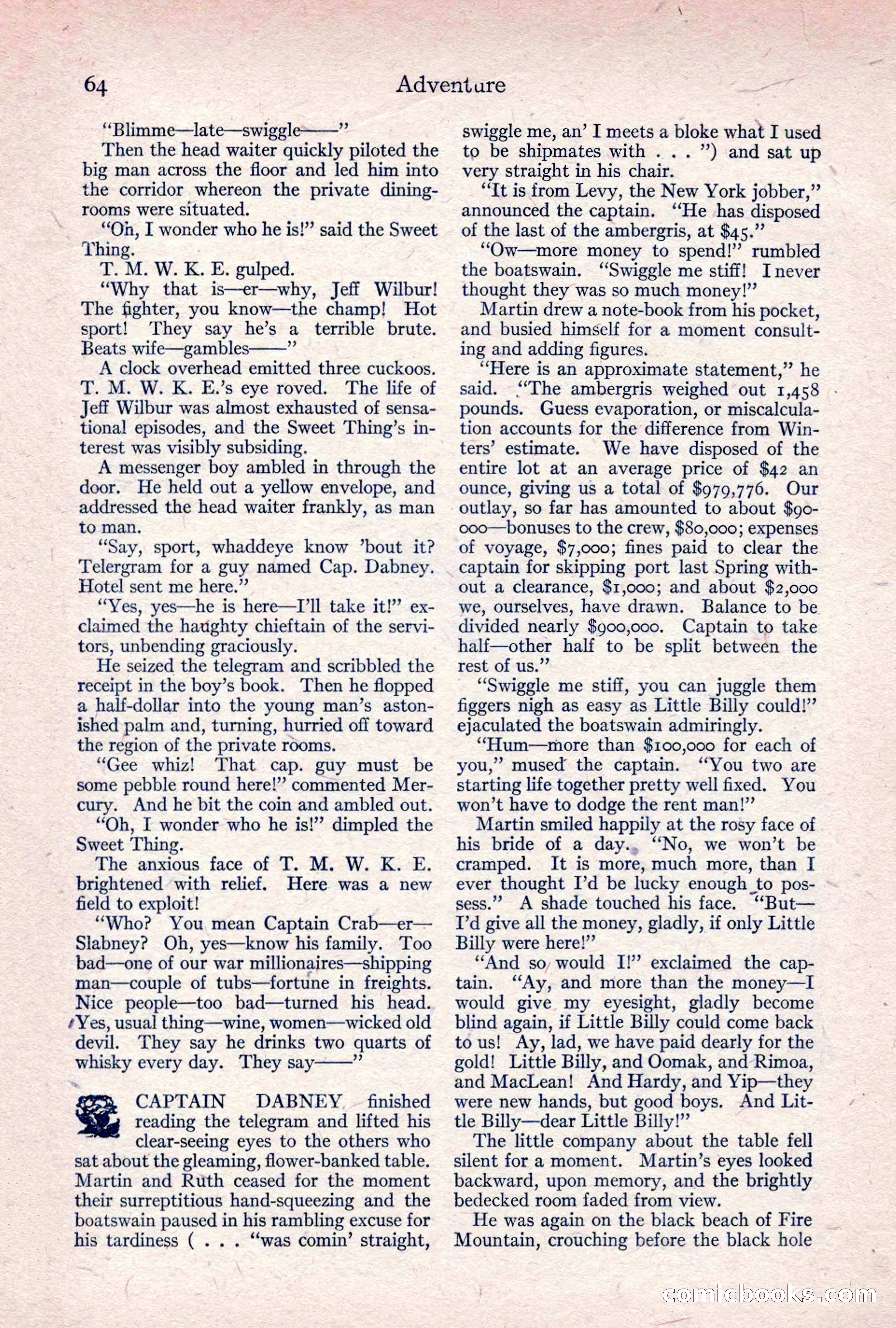 Adventure Magazine, April 1917 — page 66 of 196