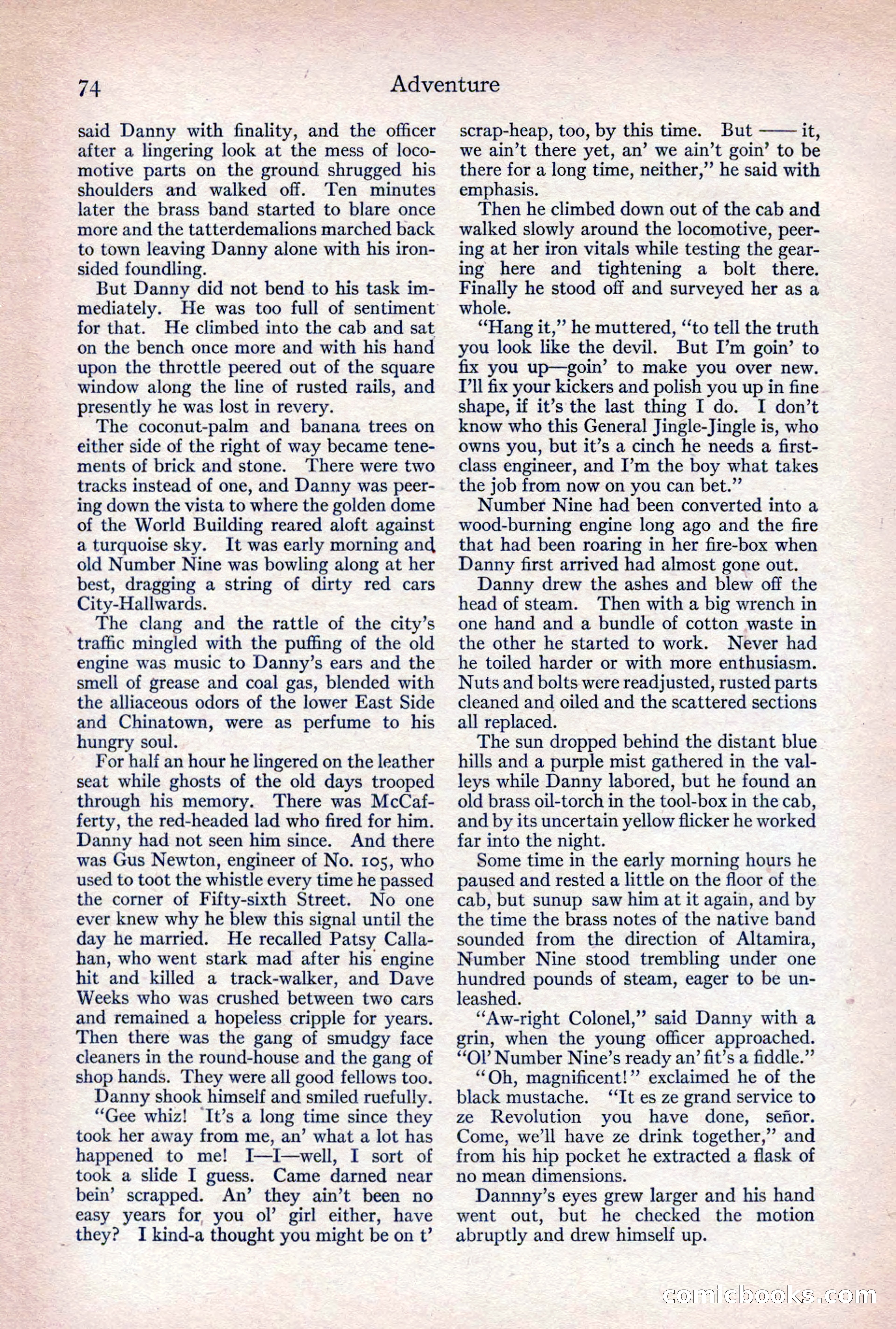 Adventure Magazine, April 1917 — page 76 of 196