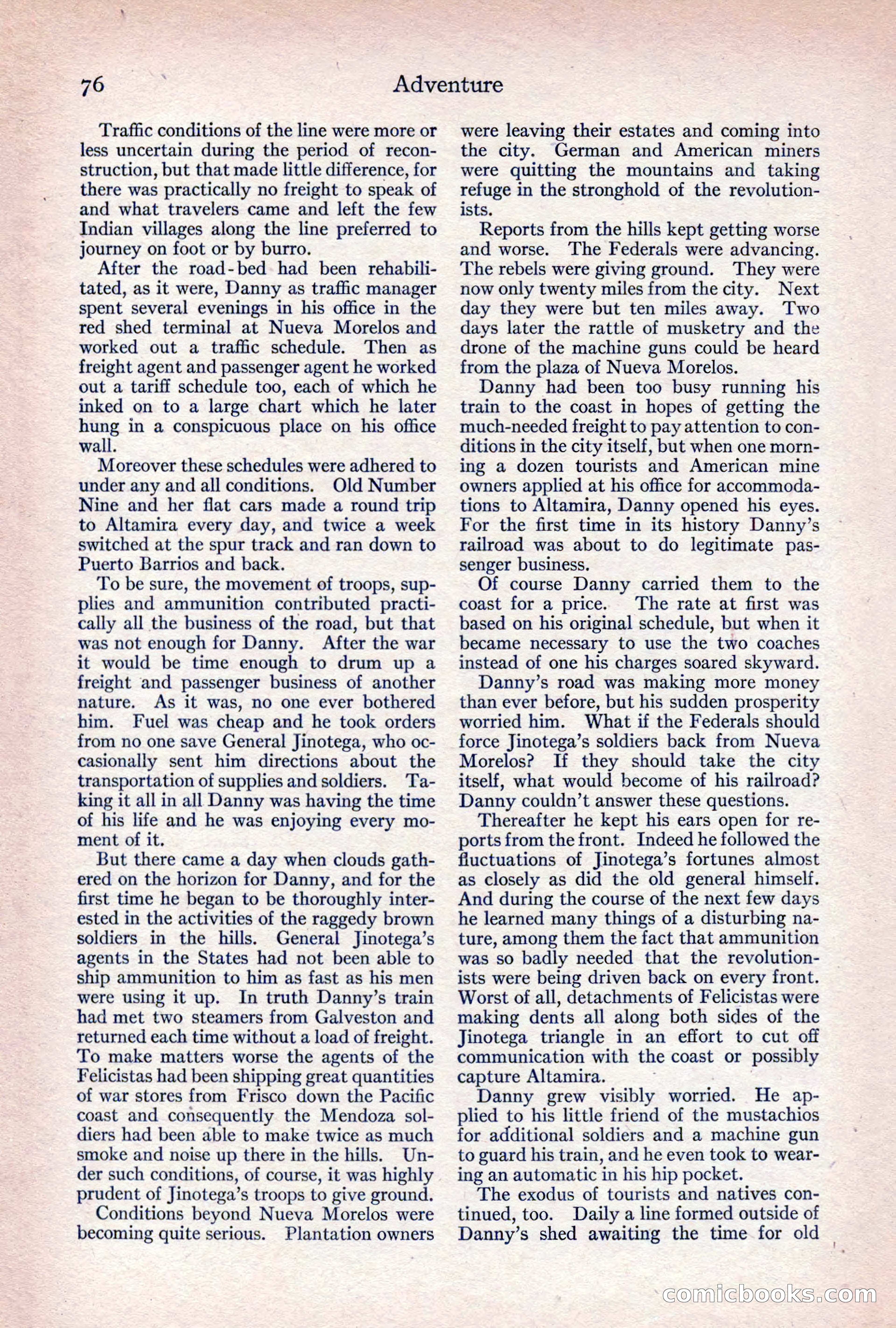 Adventure Magazine, April 1917 — page 78 of 196