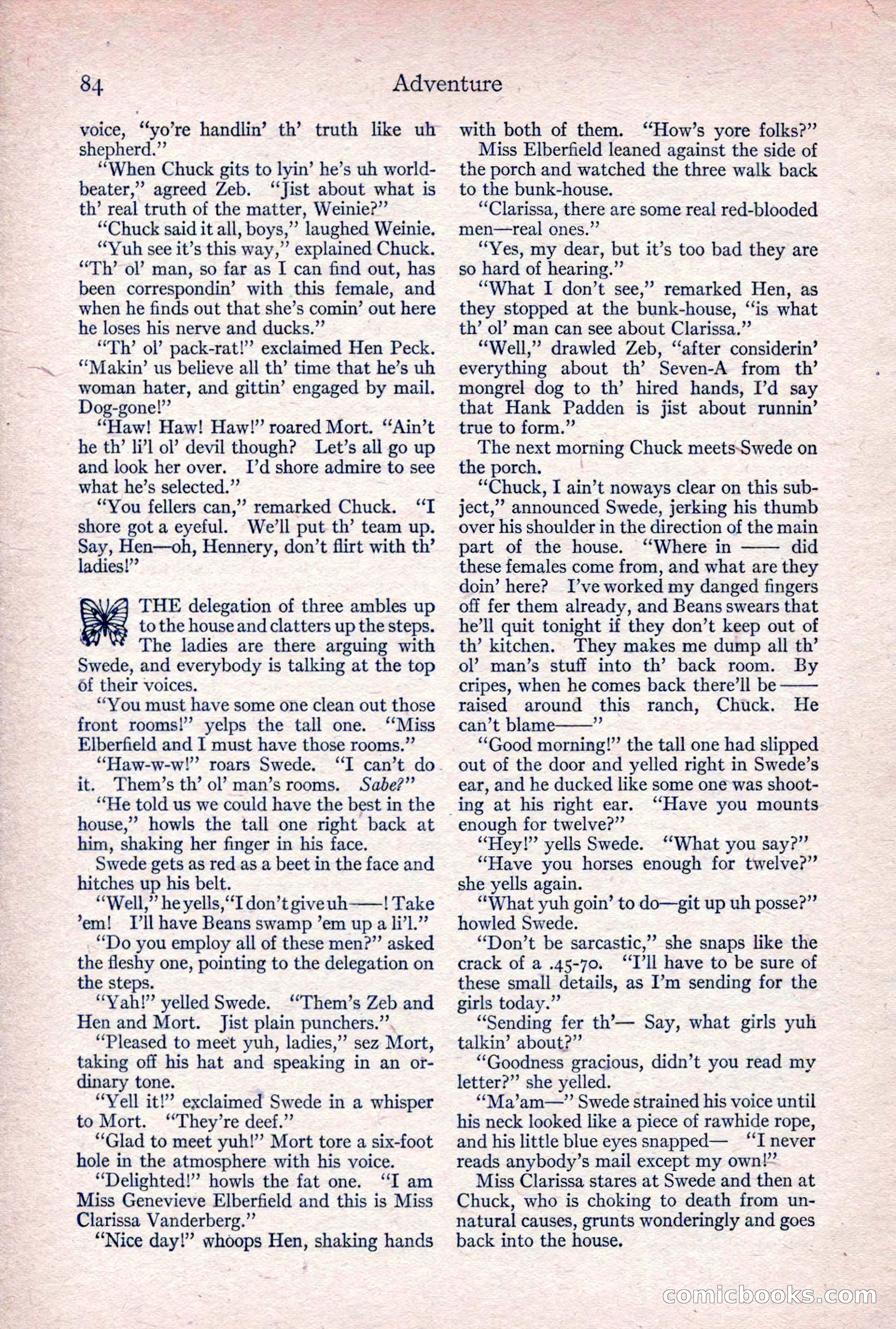 Adventure Magazine, April 1917 — page 86 of 196