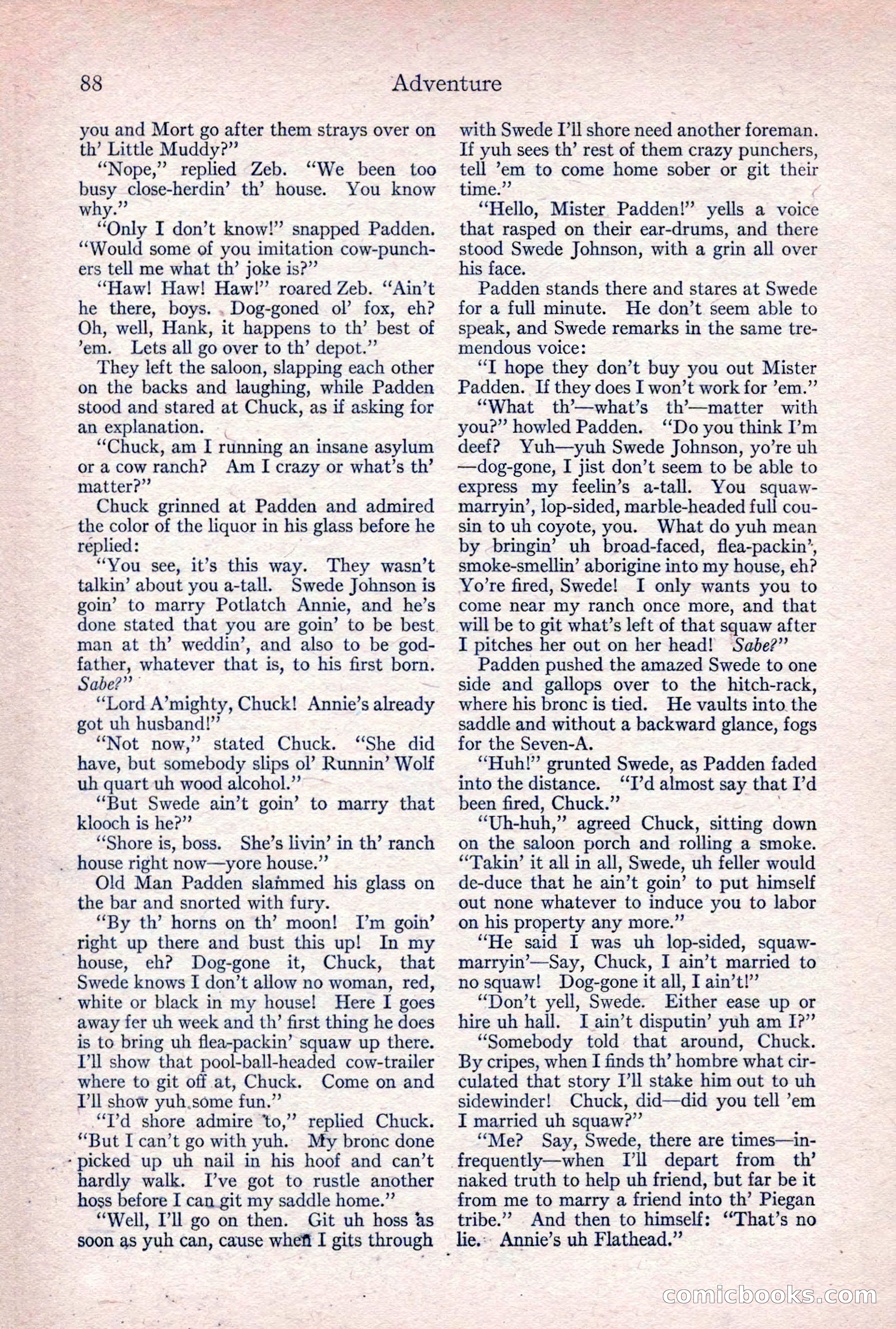 Adventure Magazine, April 1917 — page 90 of 196