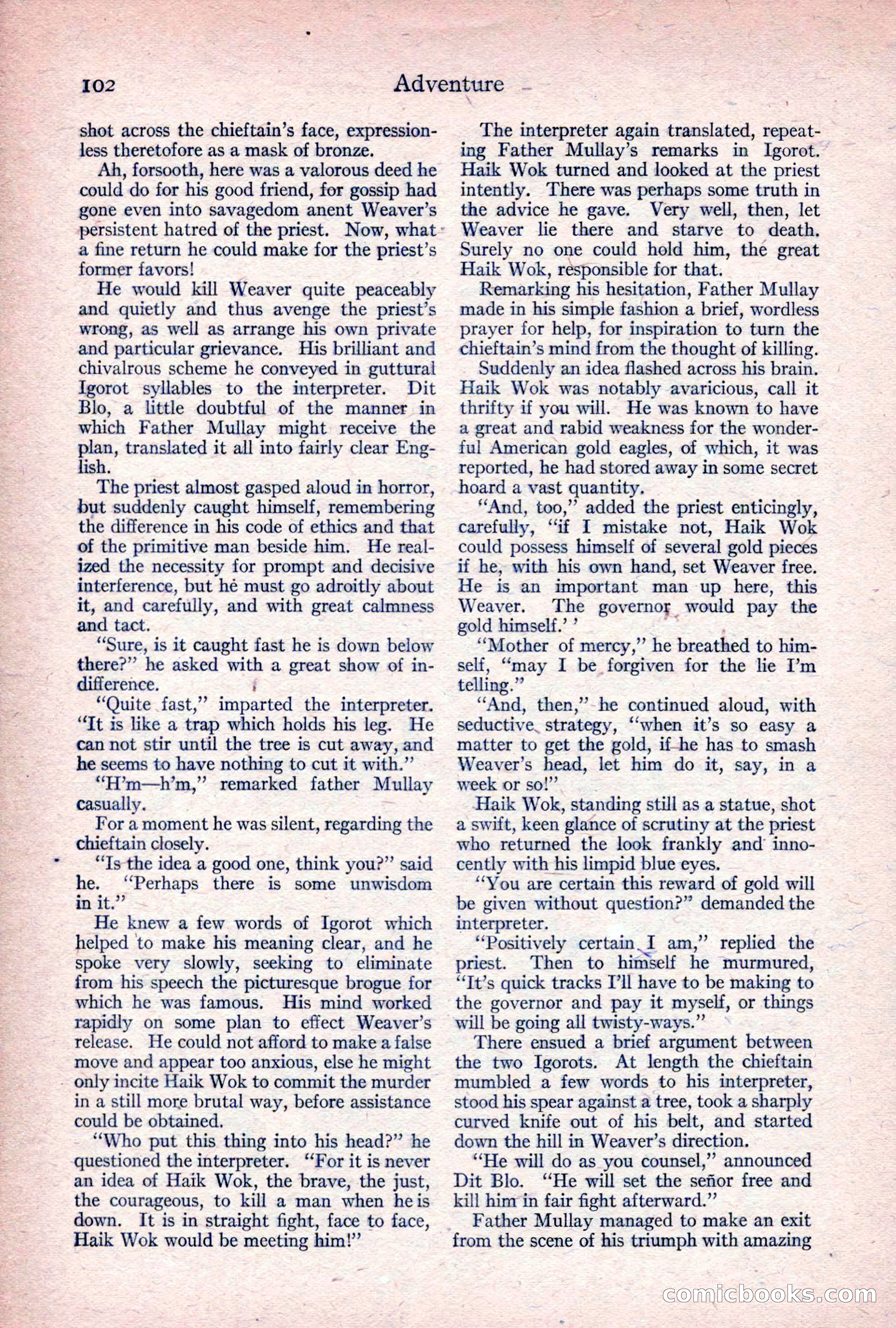 Adventure Magazine, April 1917 — page 104 of 196