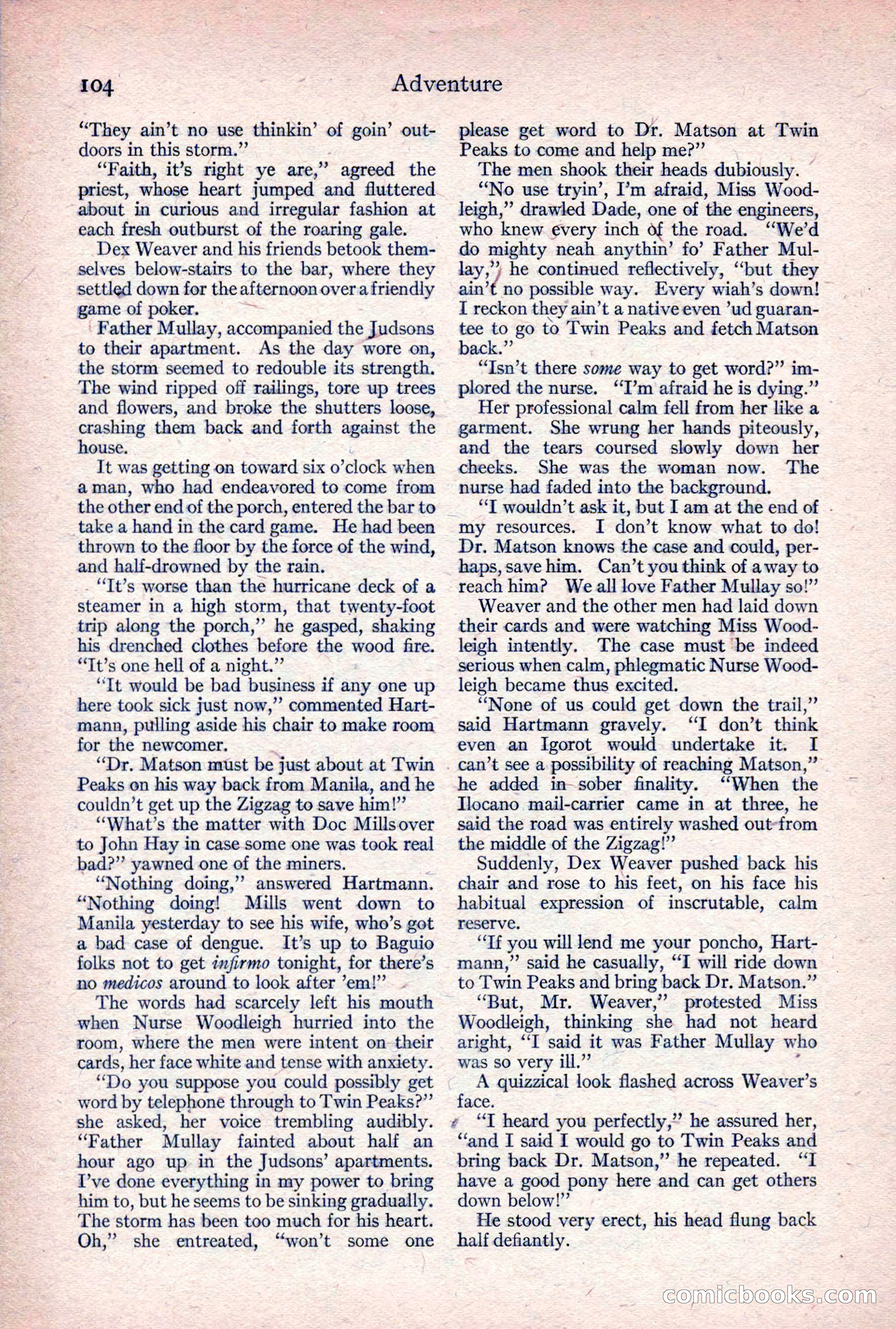 Adventure Magazine, April 1917 — page 106 of 196