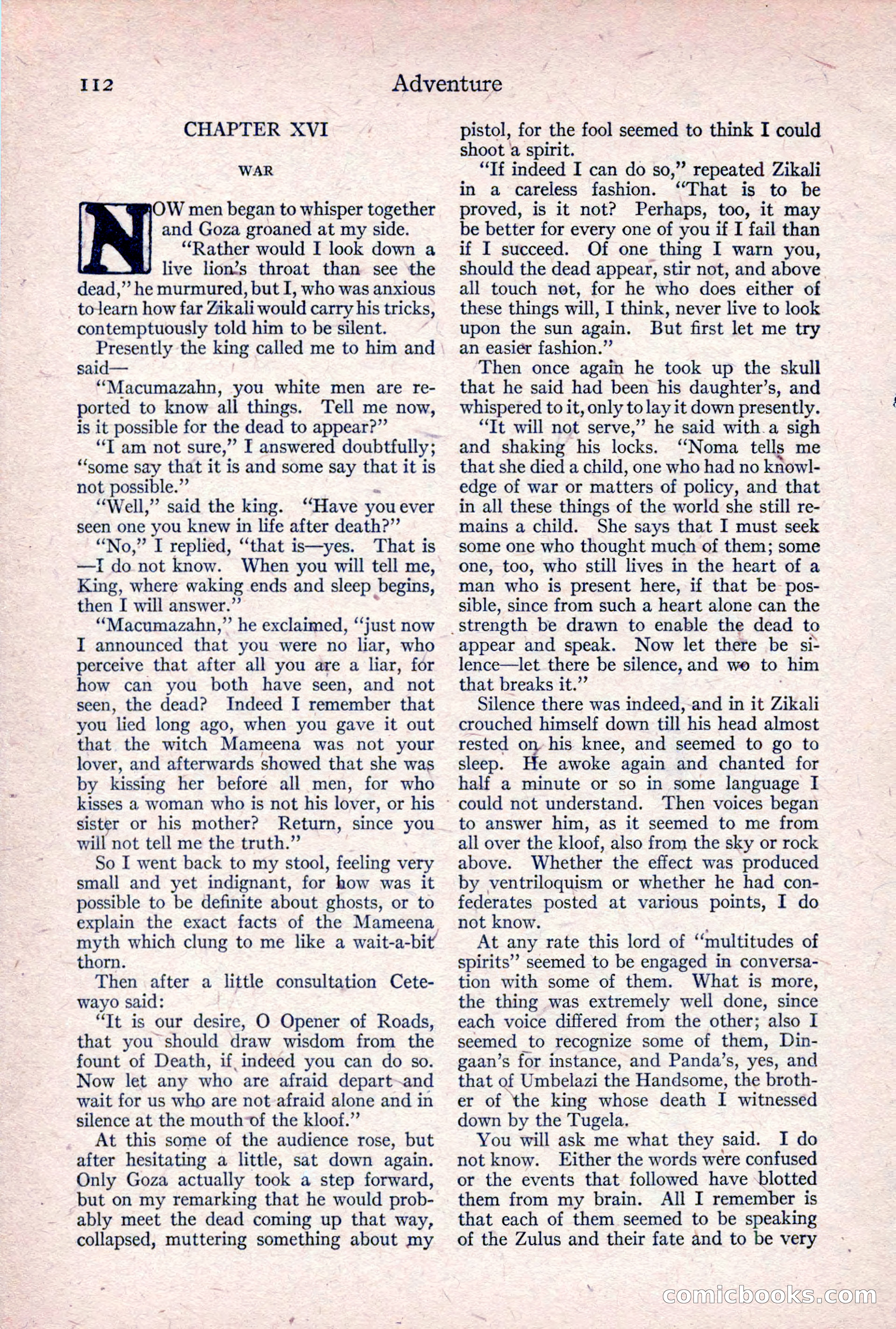 Adventure Magazine, April 1917 — page 114 of 196