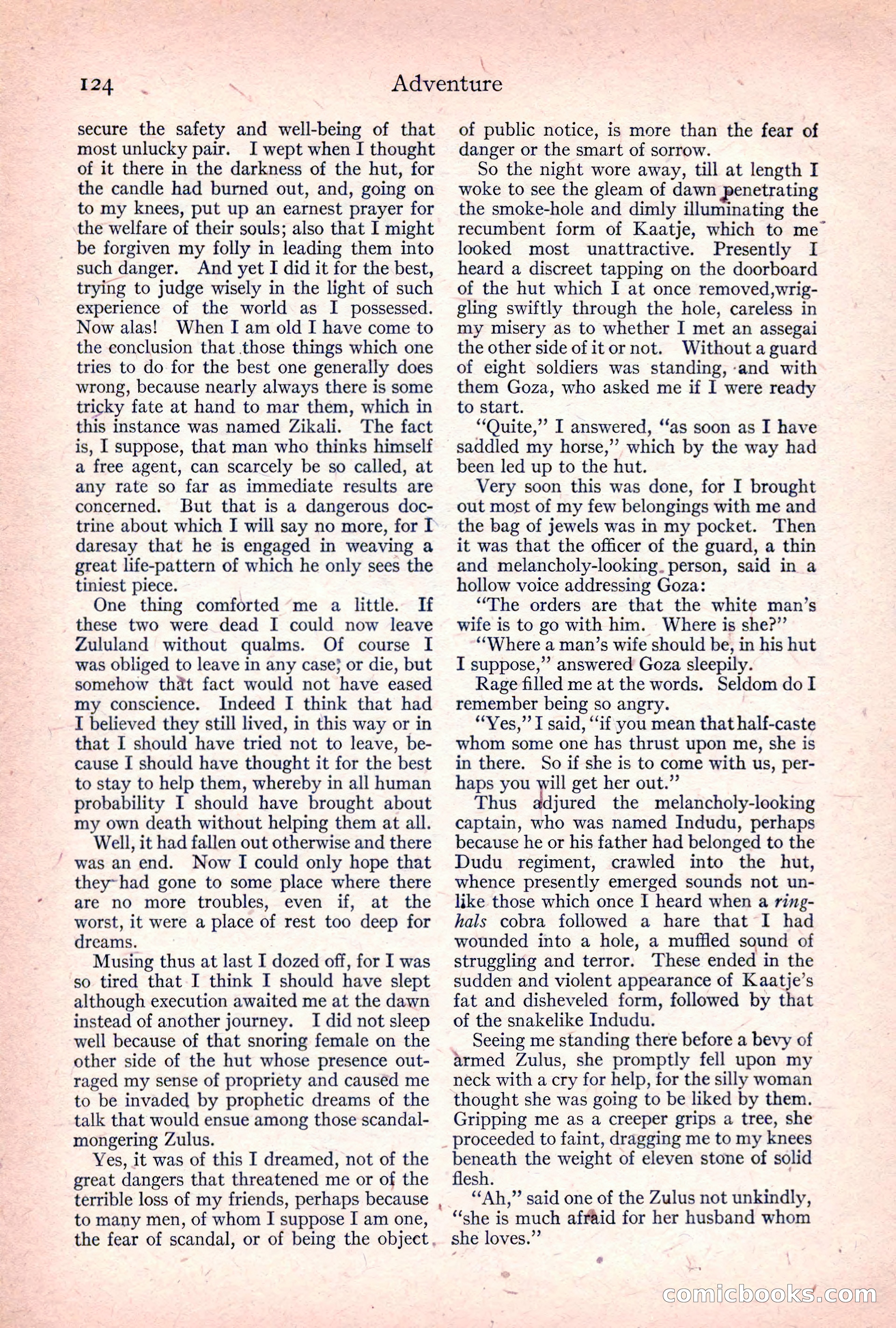 Adventure Magazine, April 1917 — page 126 of 196