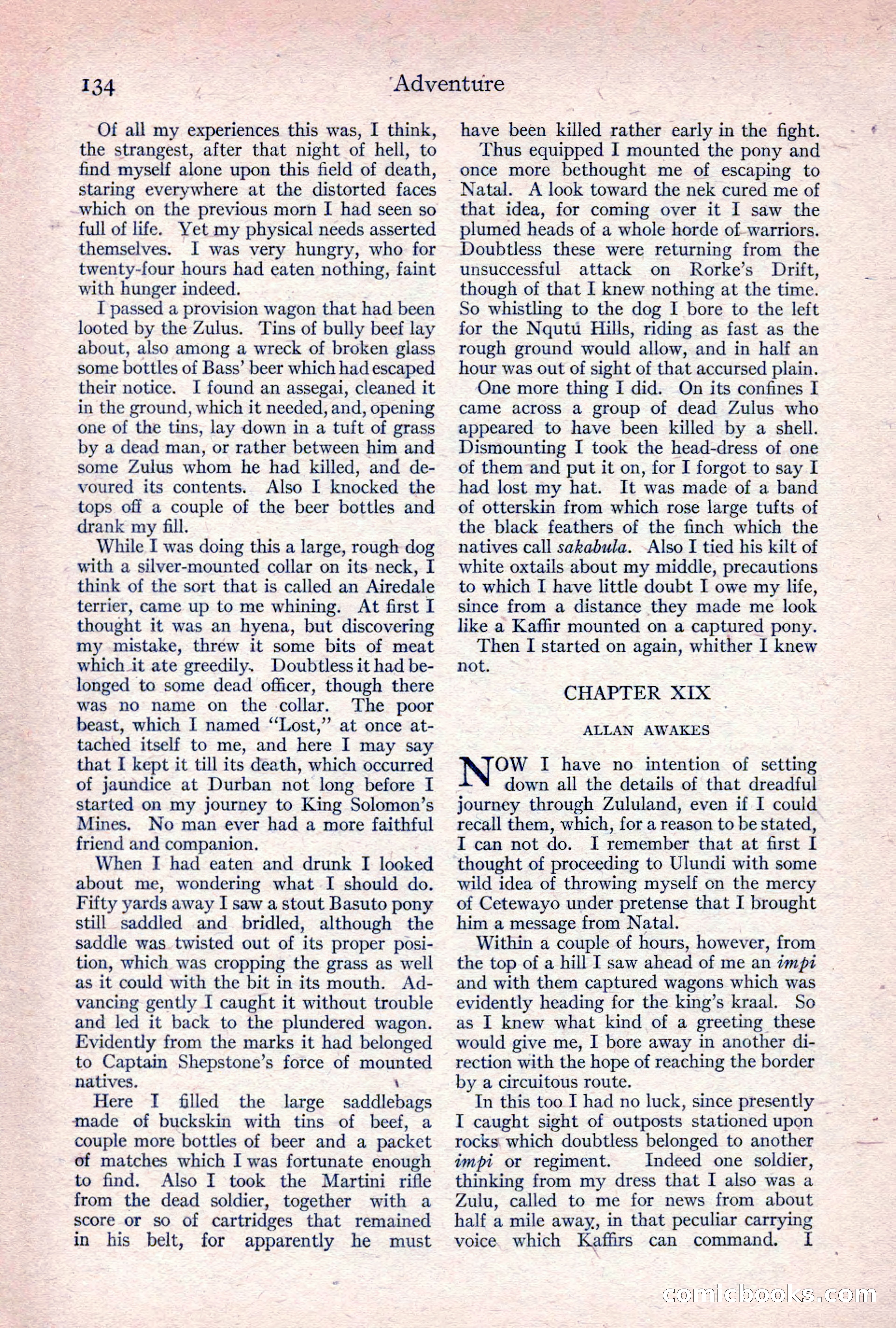 Adventure Magazine, April 1917 — page 136 of 196
