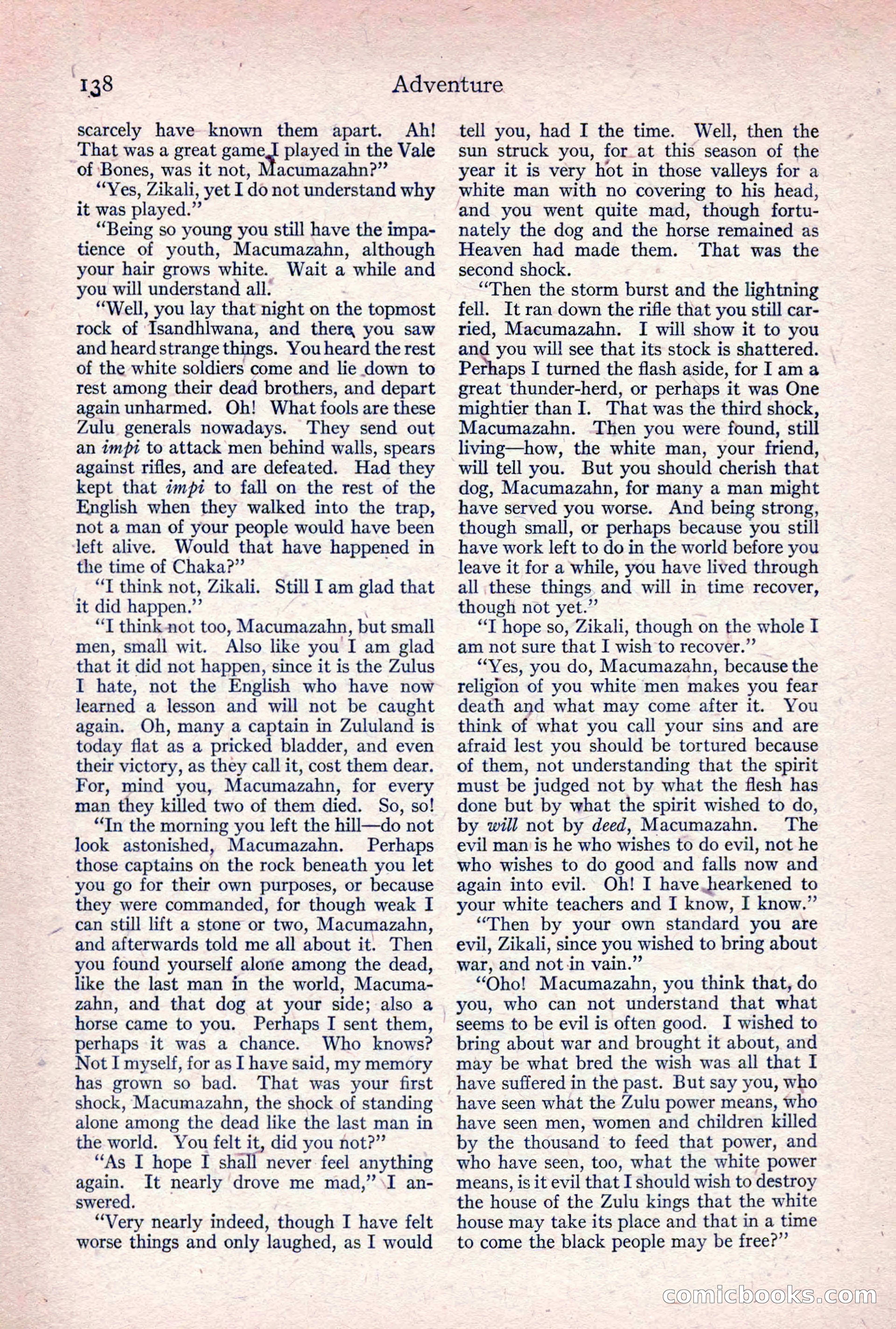 Adventure Magazine, April 1917 — page 140 of 196