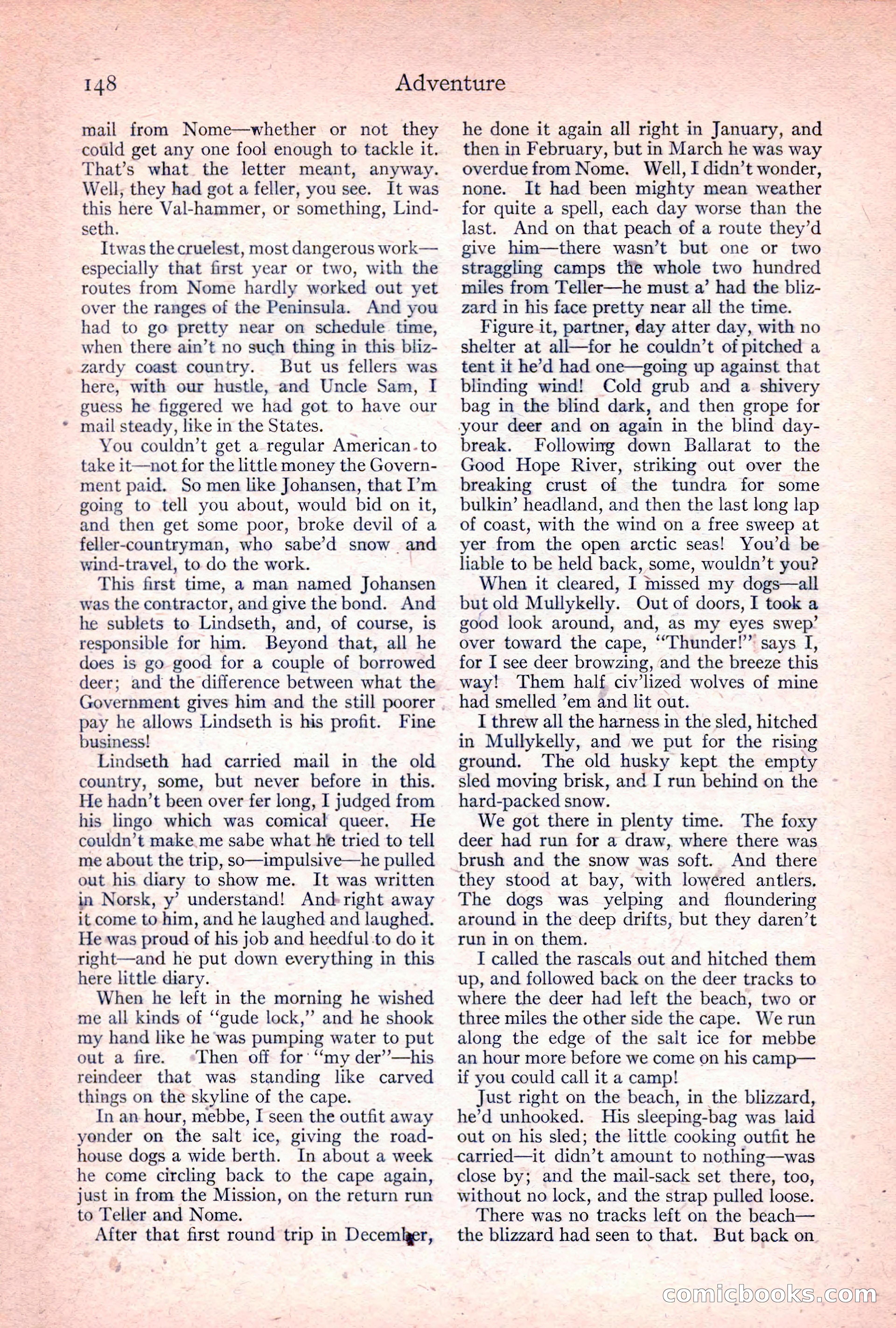 Adventure Magazine, April 1917 — page 150 of 196