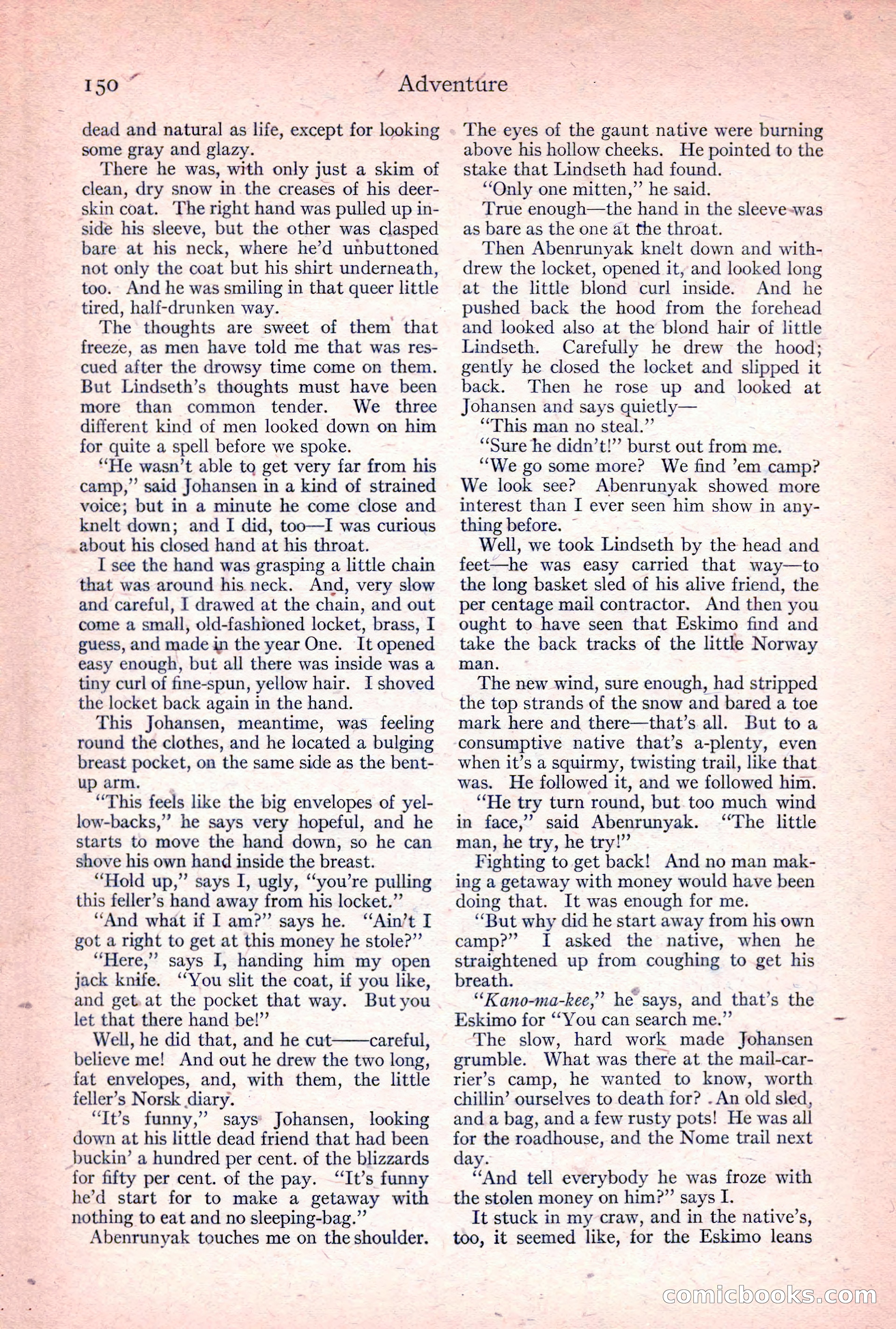 Adventure Magazine, April 1917 — page 152 of 196