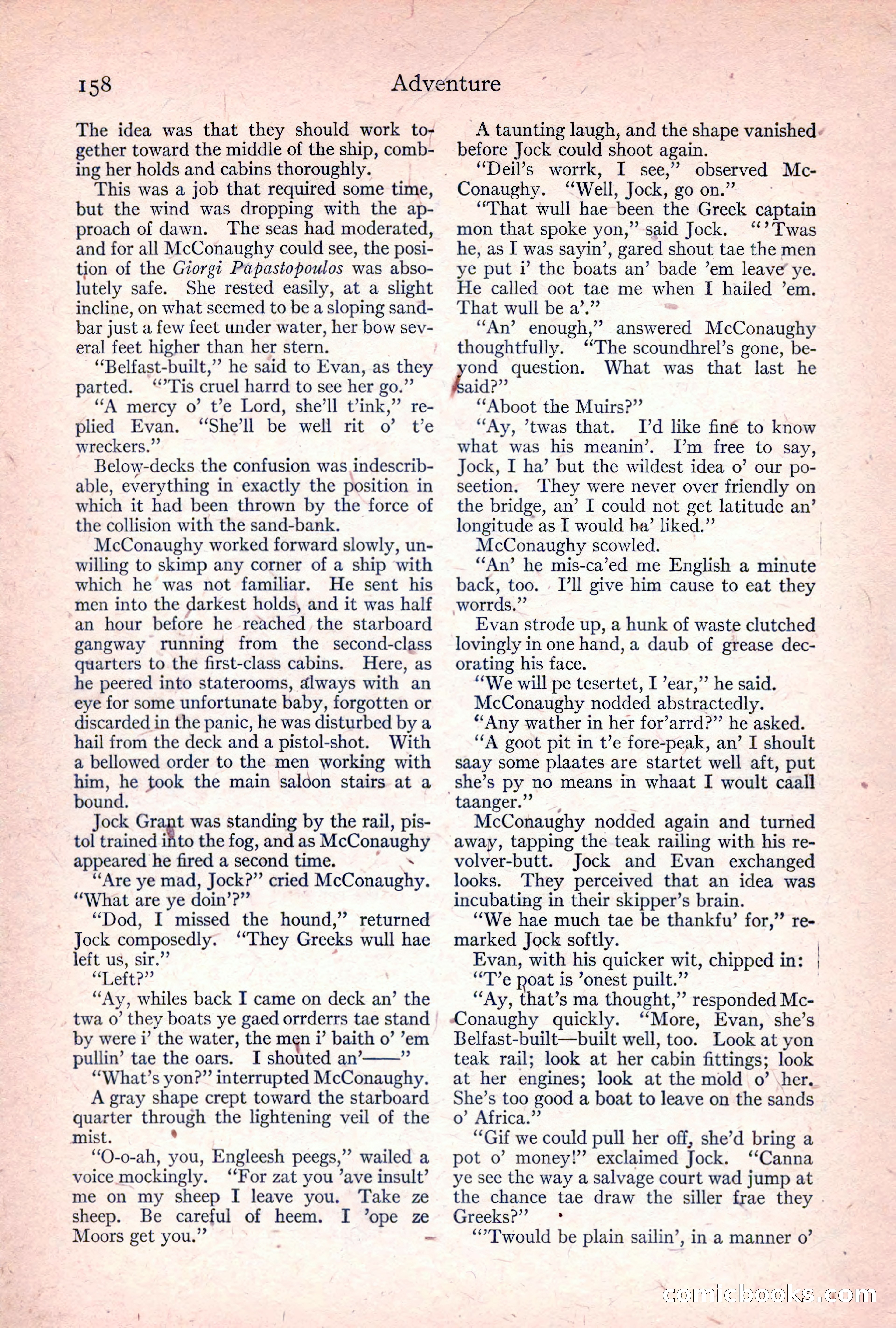Adventure Magazine, April 1917 — page 160 of 196