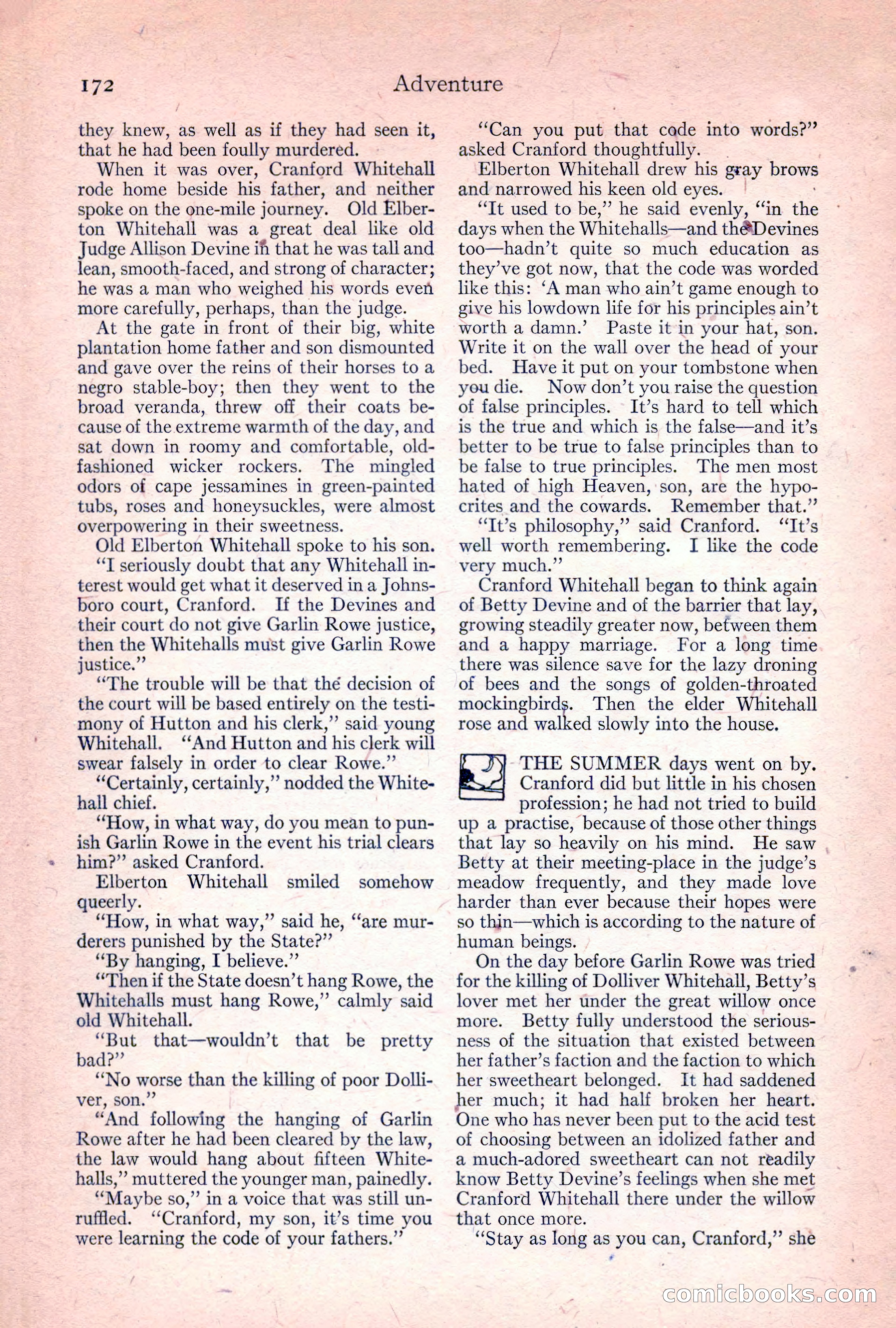 Adventure Magazine, April 1917 — page 174 of 196