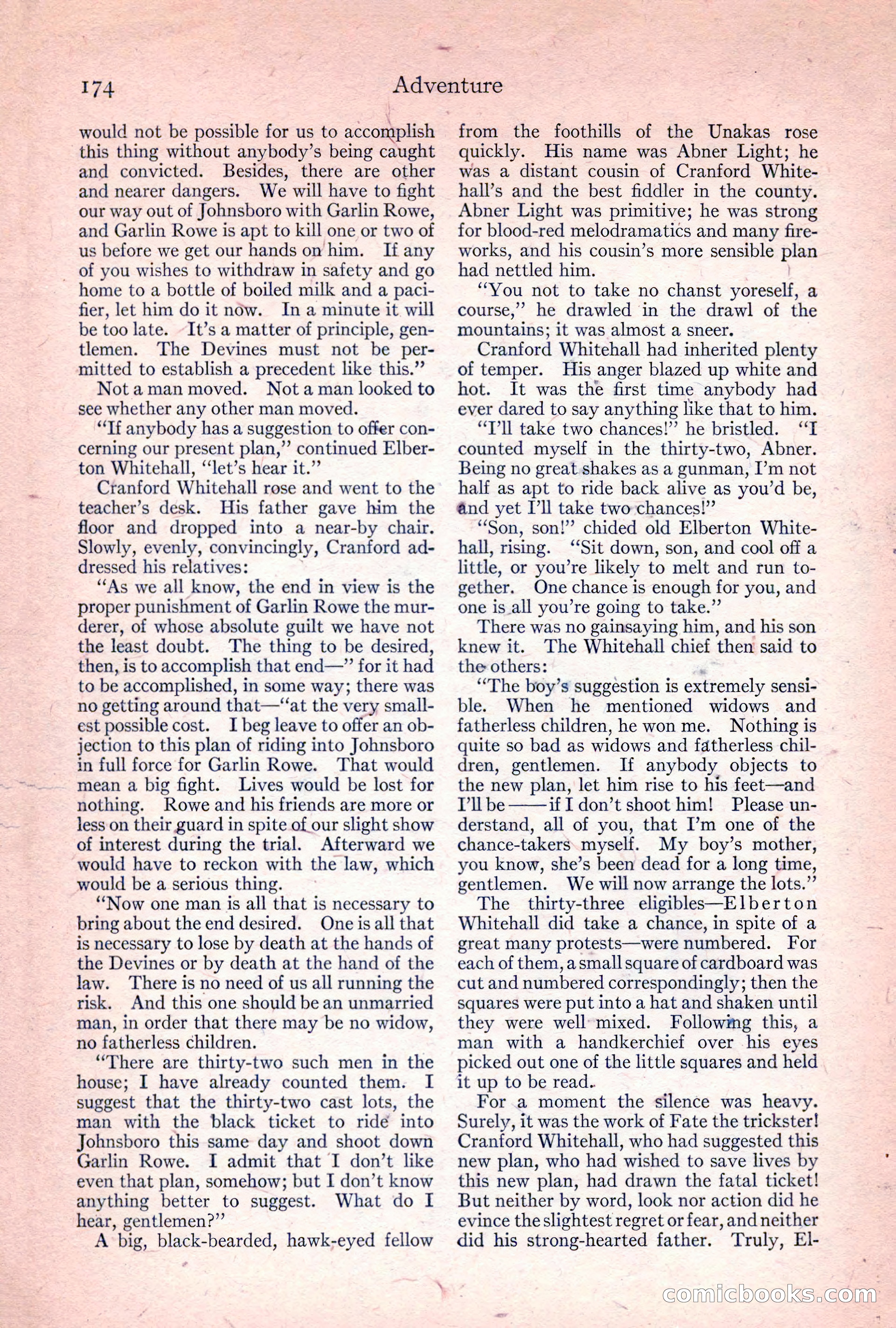 Adventure Magazine, April 1917 — page 176 of 196