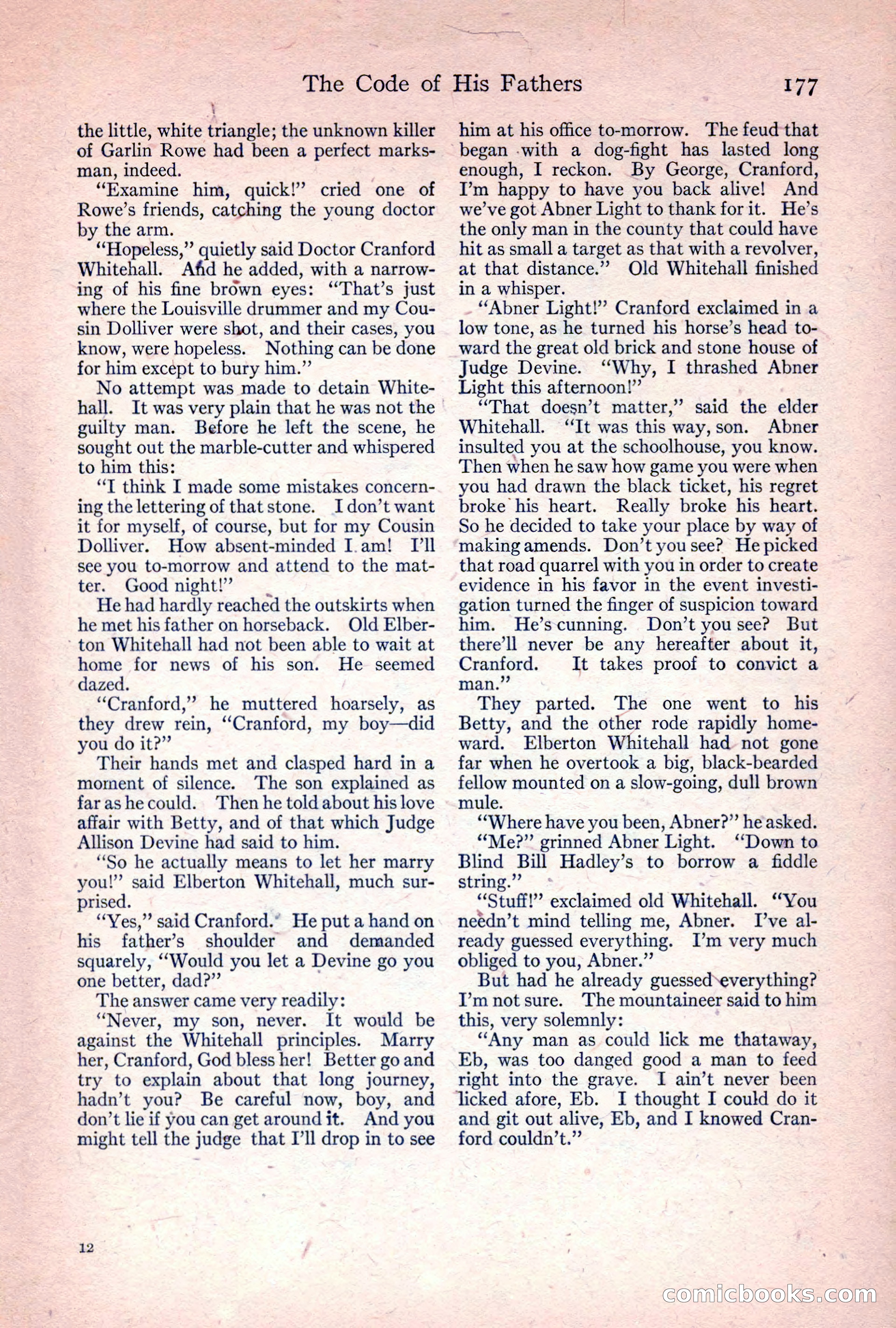 Adventure Magazine, April 1917 — page 179 of 196