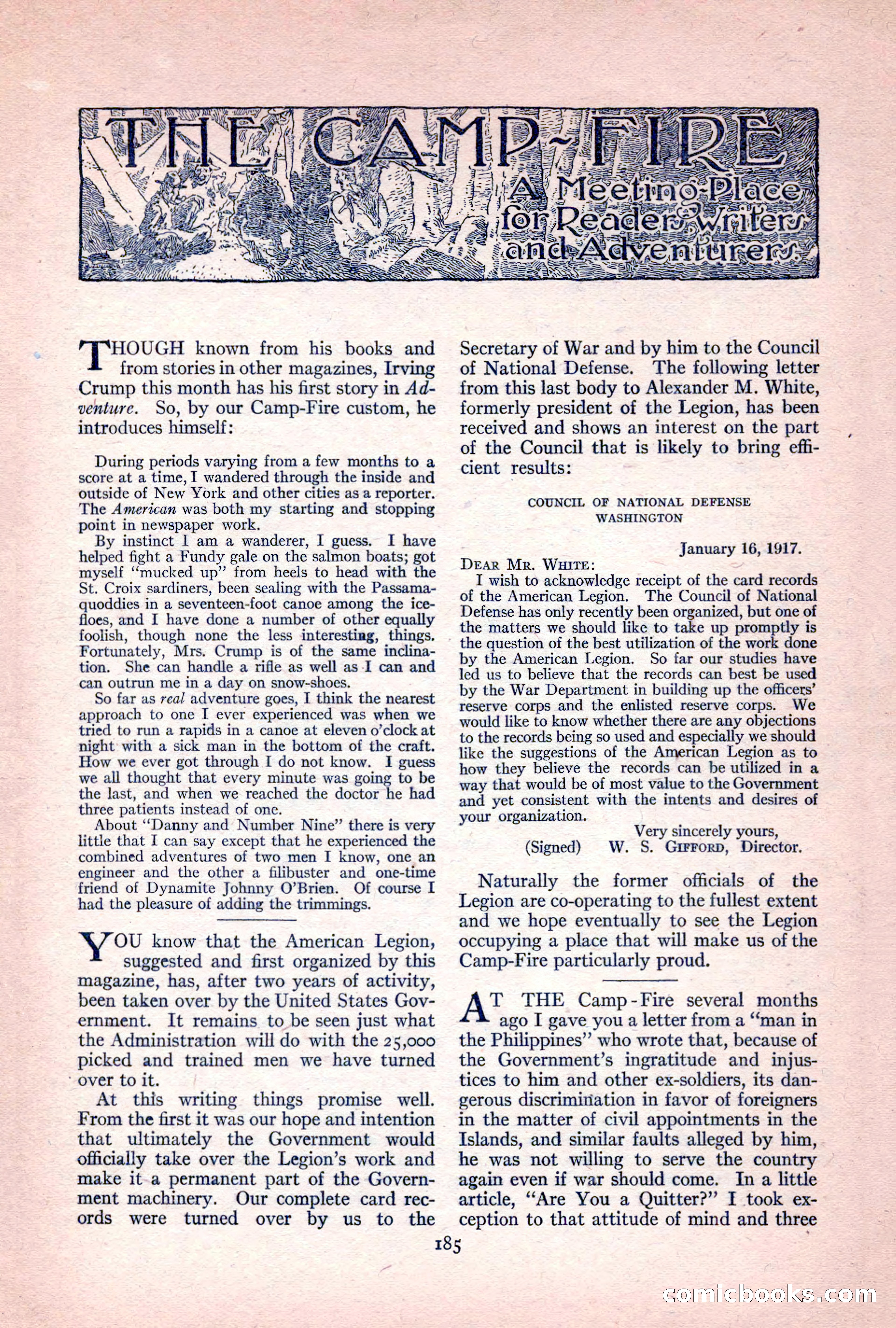 Adventure Magazine, April 1917 — page 187 of 196