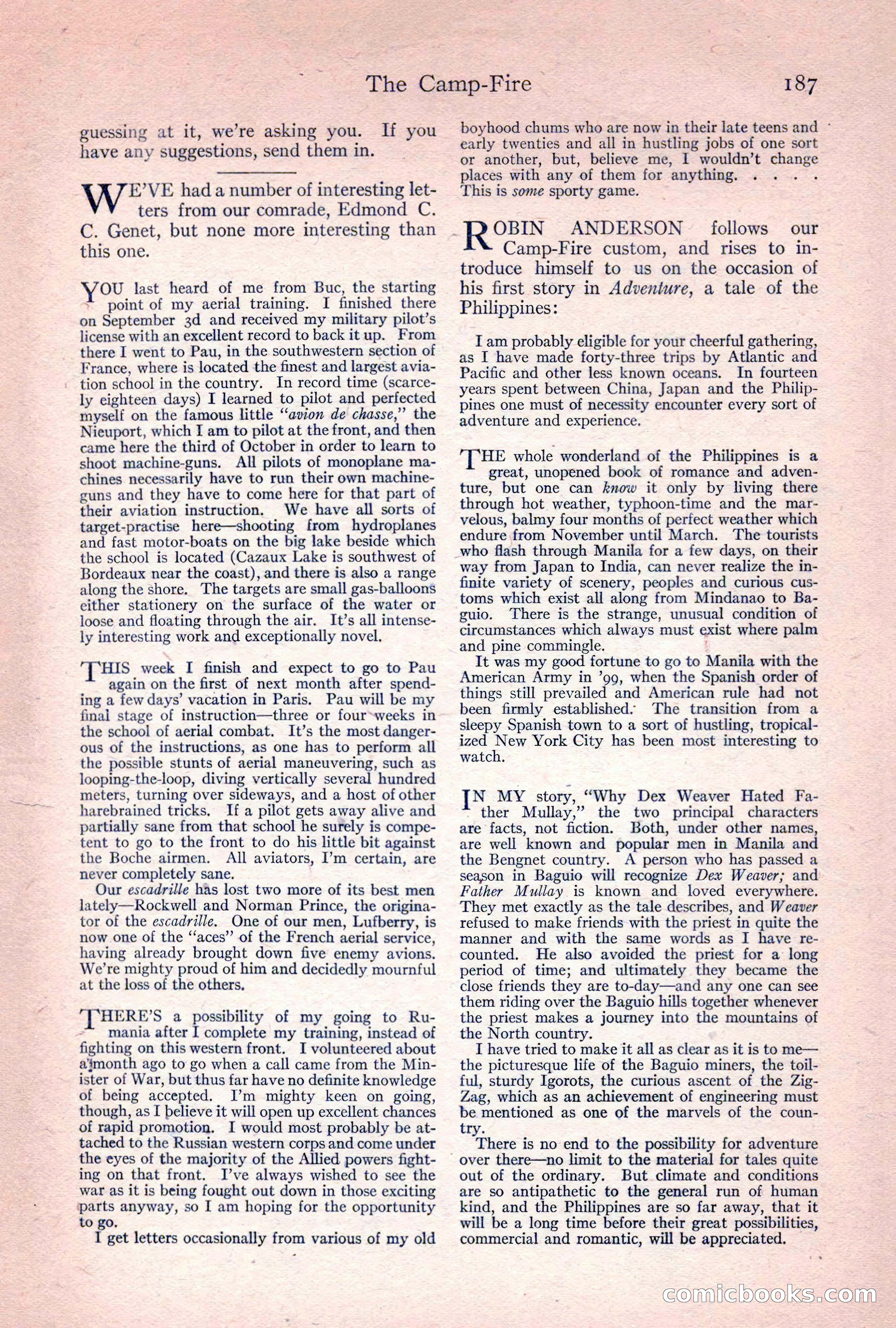 Adventure Magazine, April 1917 — page 189 of 196