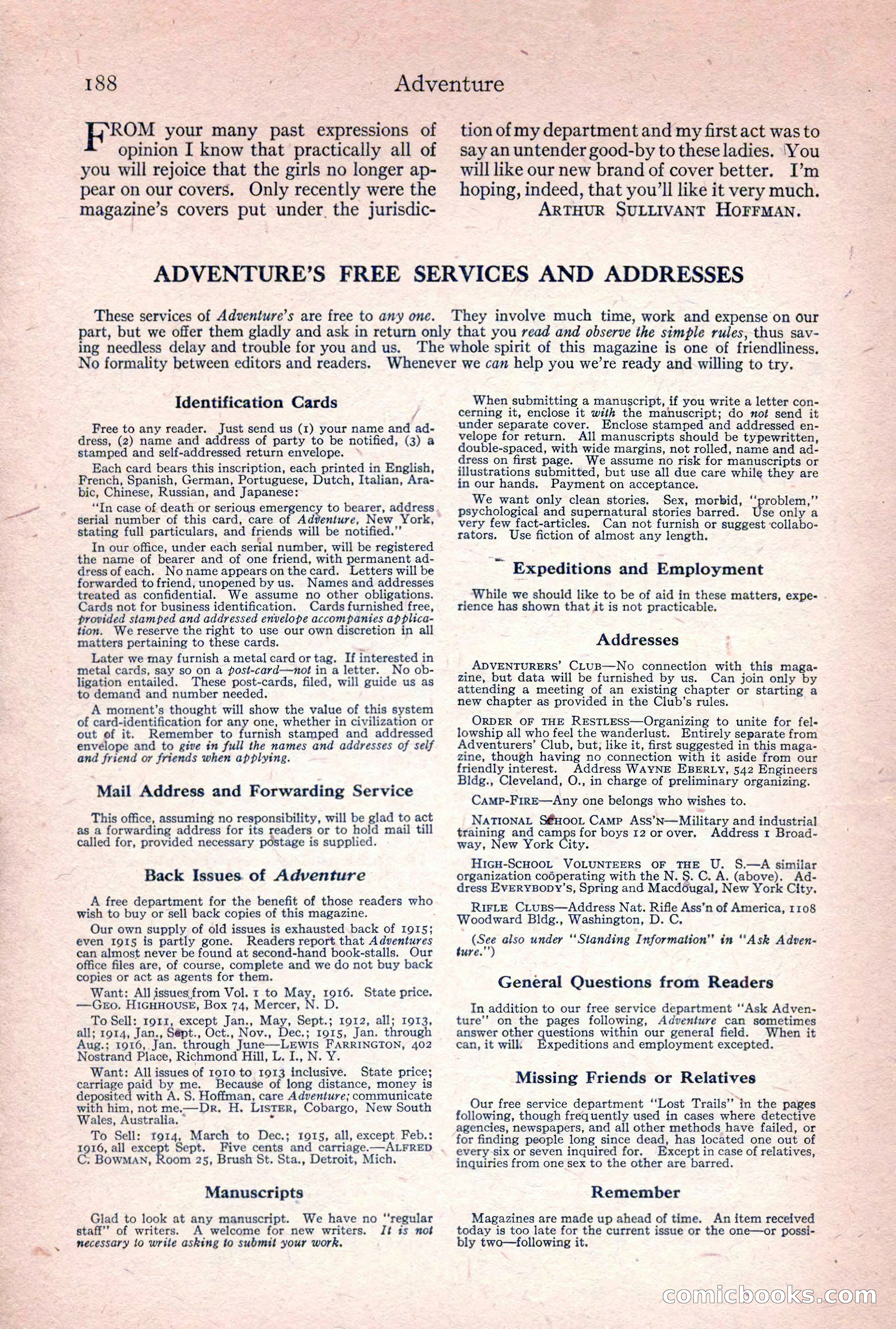 Adventure Magazine, April 1917 — page 190 of 196