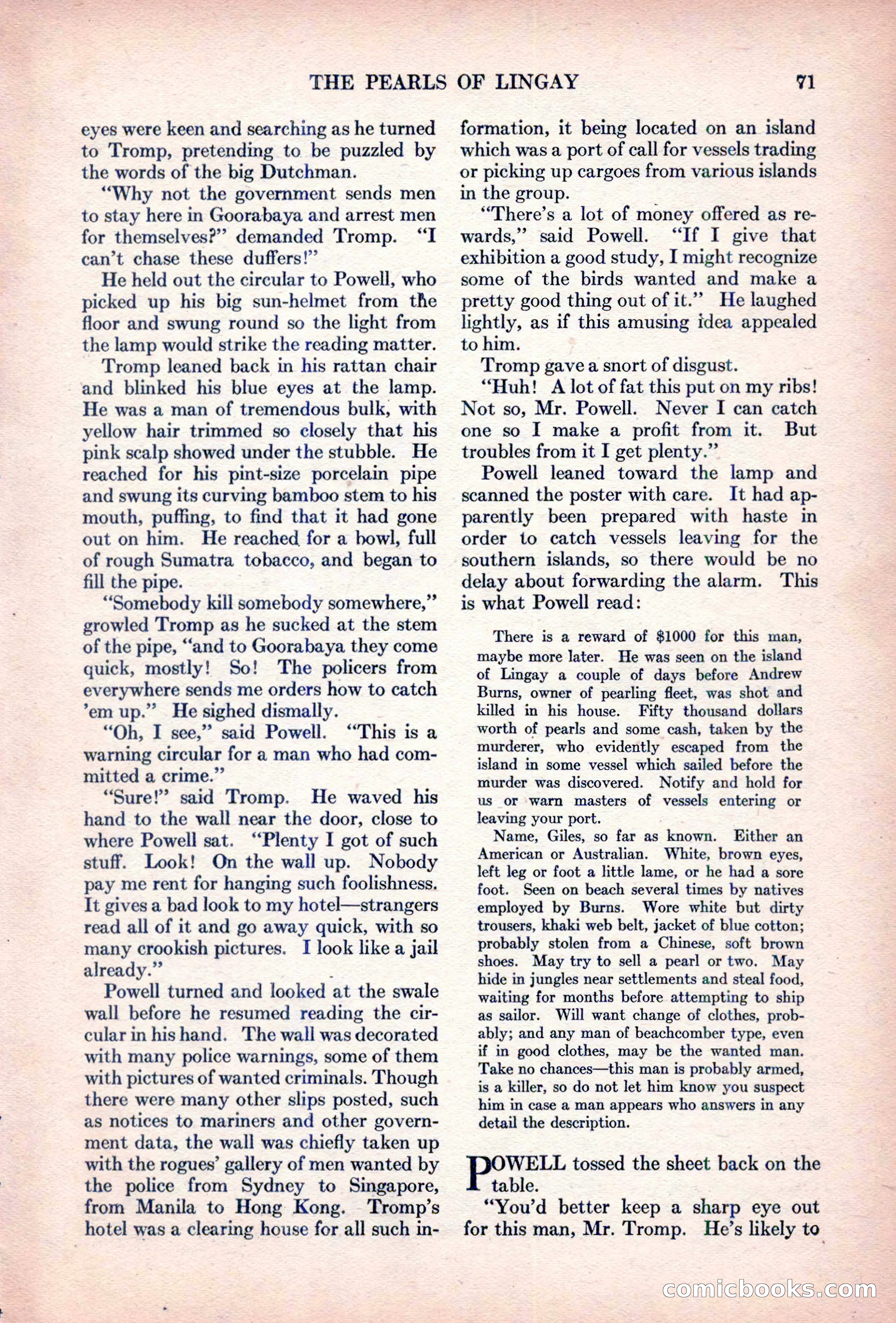 Adventure Magazine, October 15, 1927 — page 73 of 196