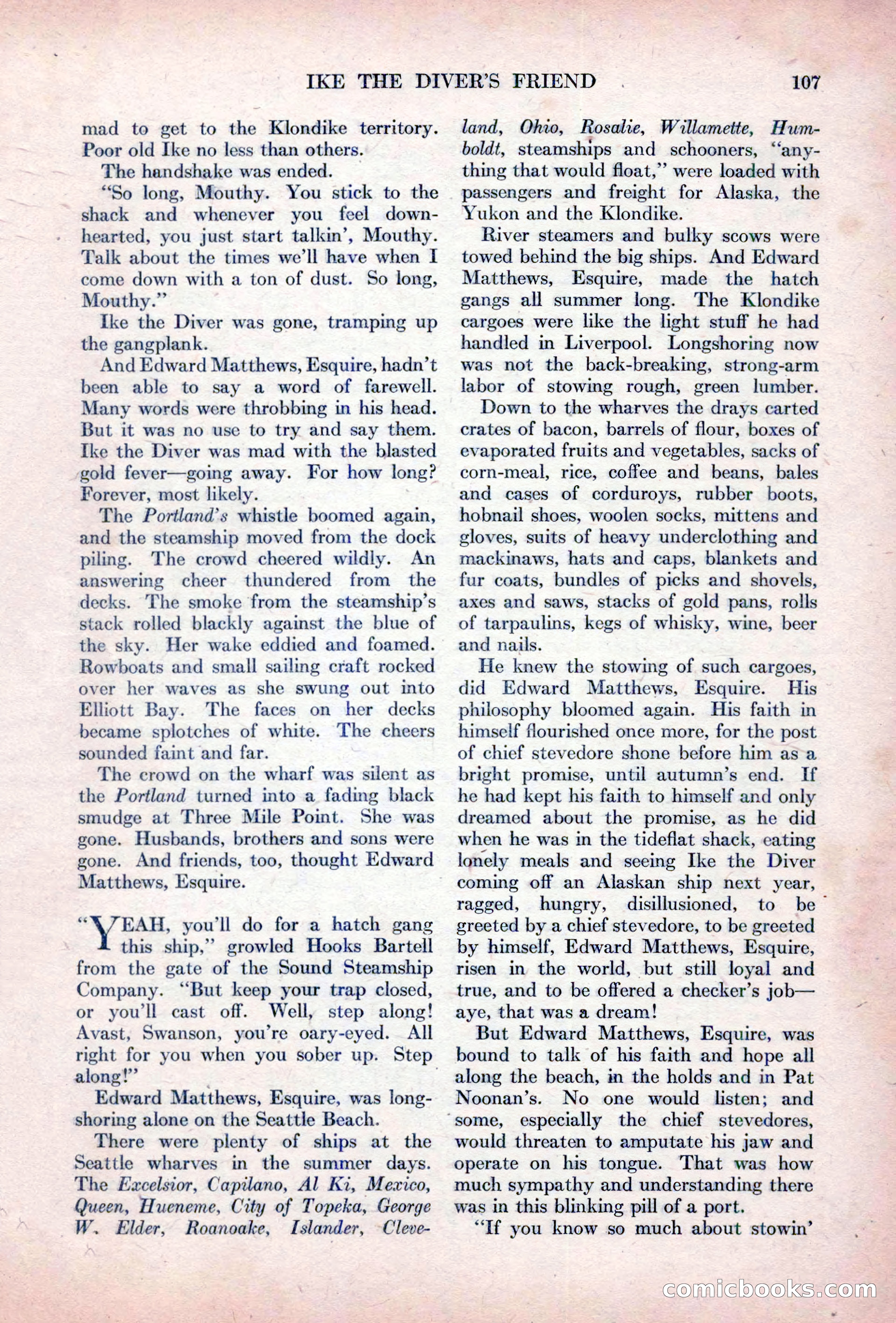 Adventure Magazine, October 15, 1927 — page 109 of 196