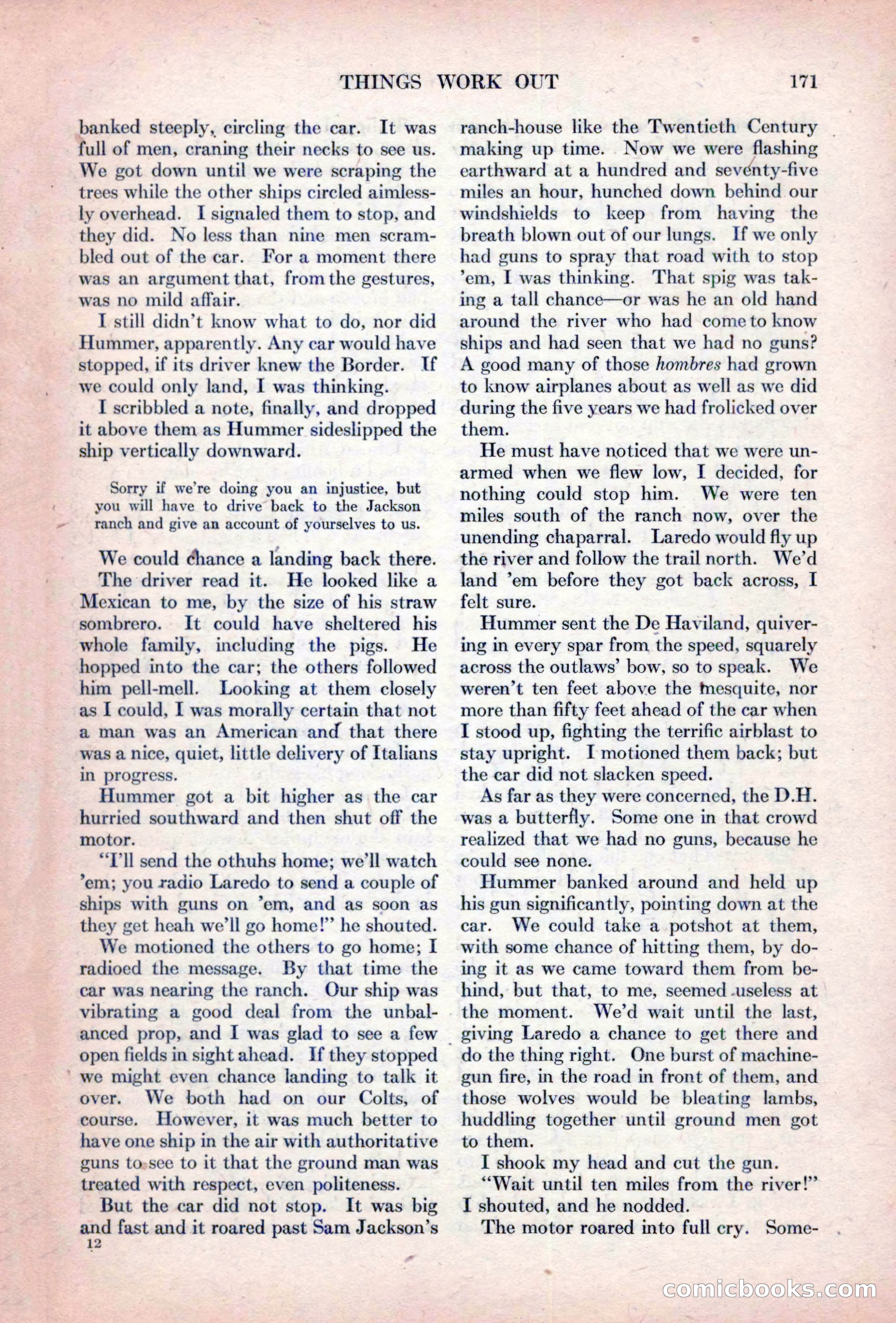 Adventure Magazine, October 15, 1927 — page 173 of 196