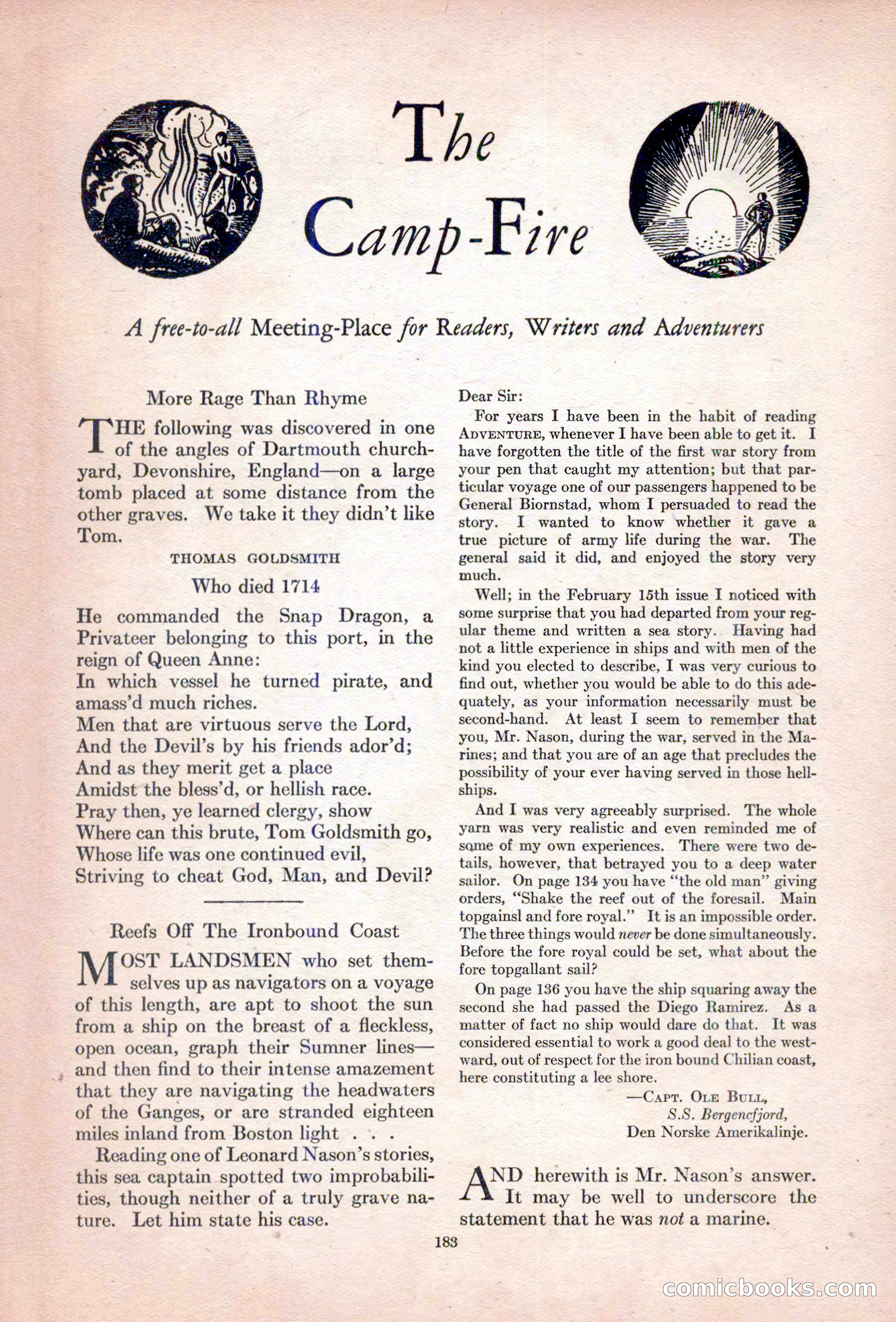 Adventure Magazine, October 15, 1927 — page 185 of 196