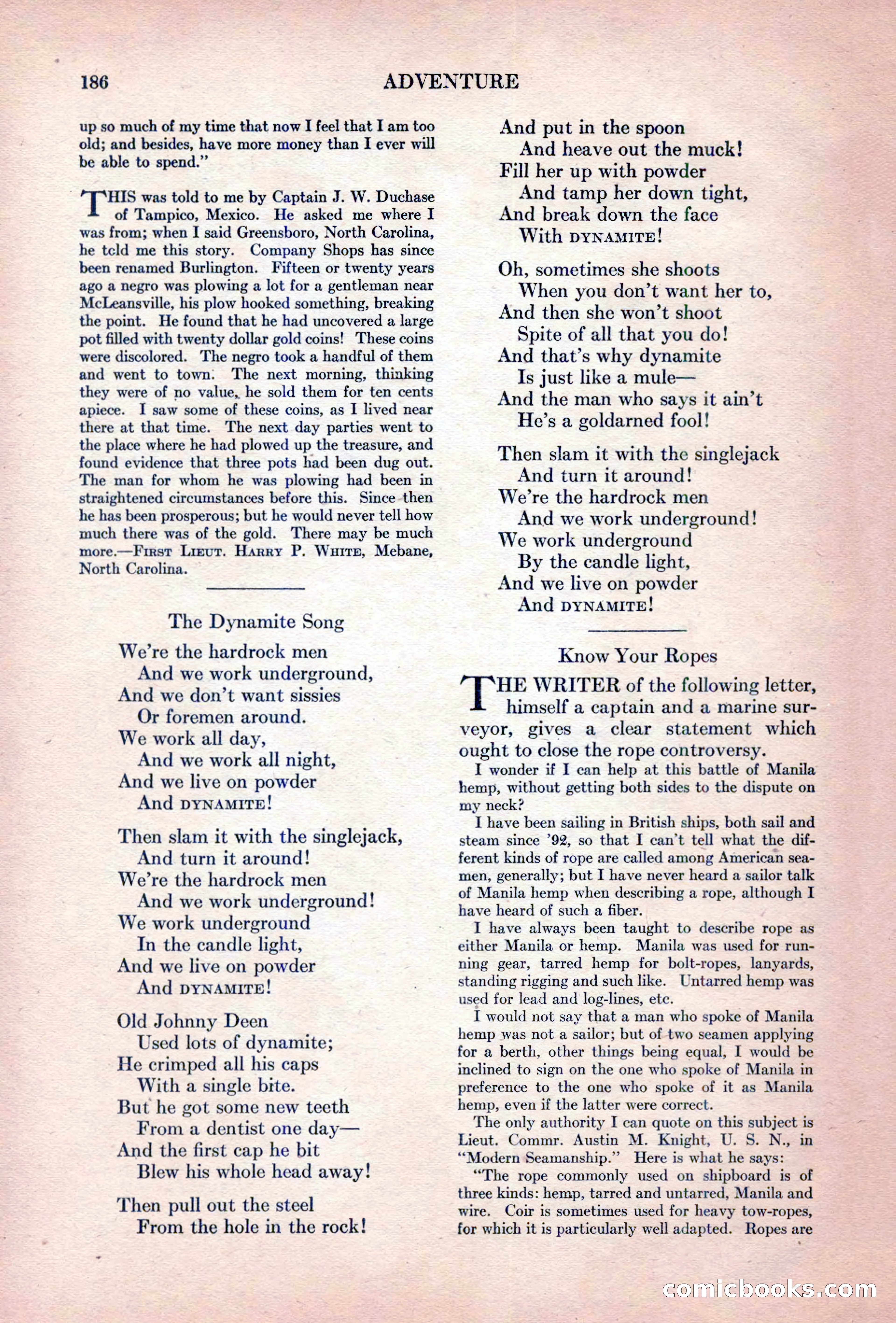 Adventure Magazine, October 15, 1927 — page 188 of 196