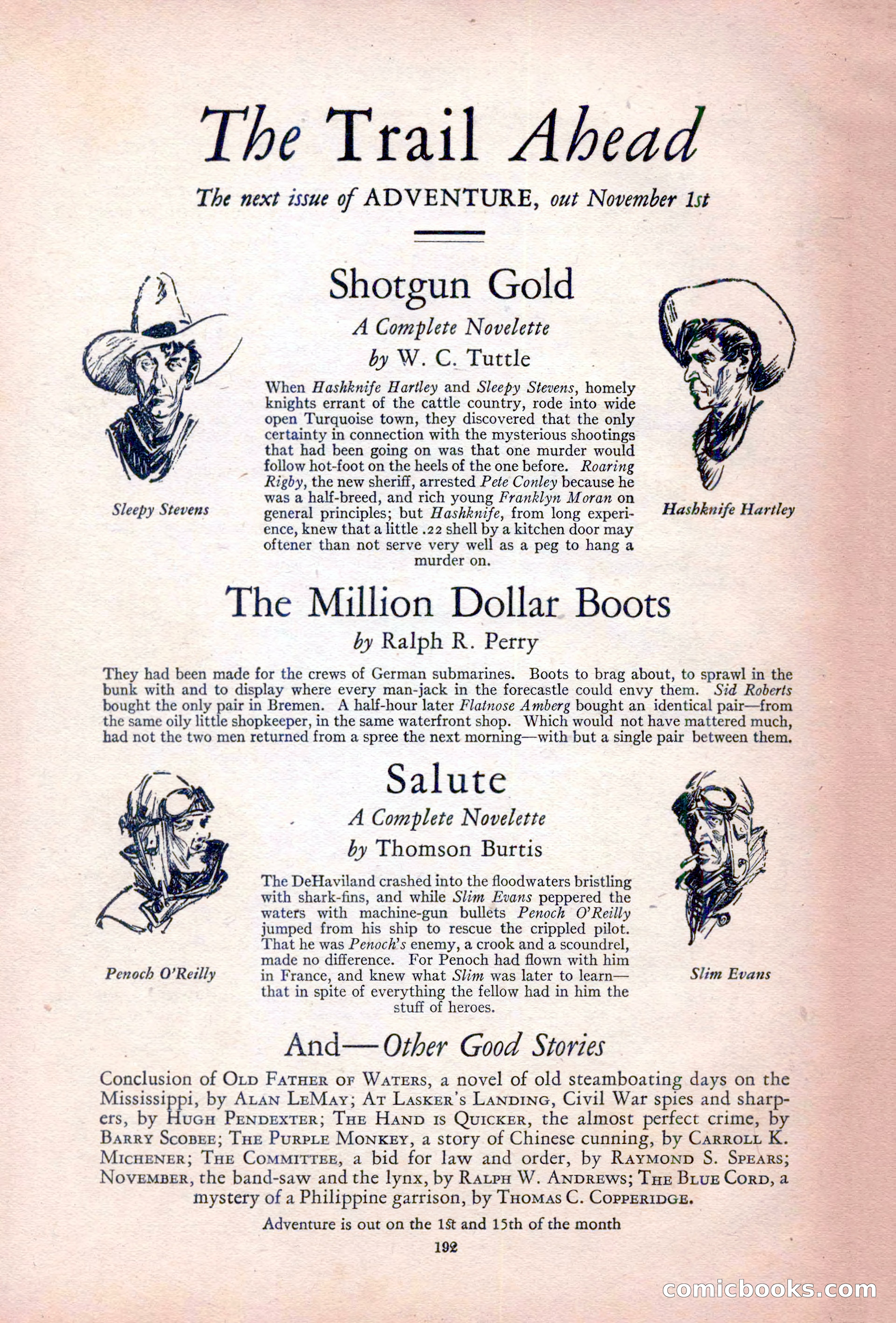 Adventure Magazine, October 15, 1927 — page 194 of 196