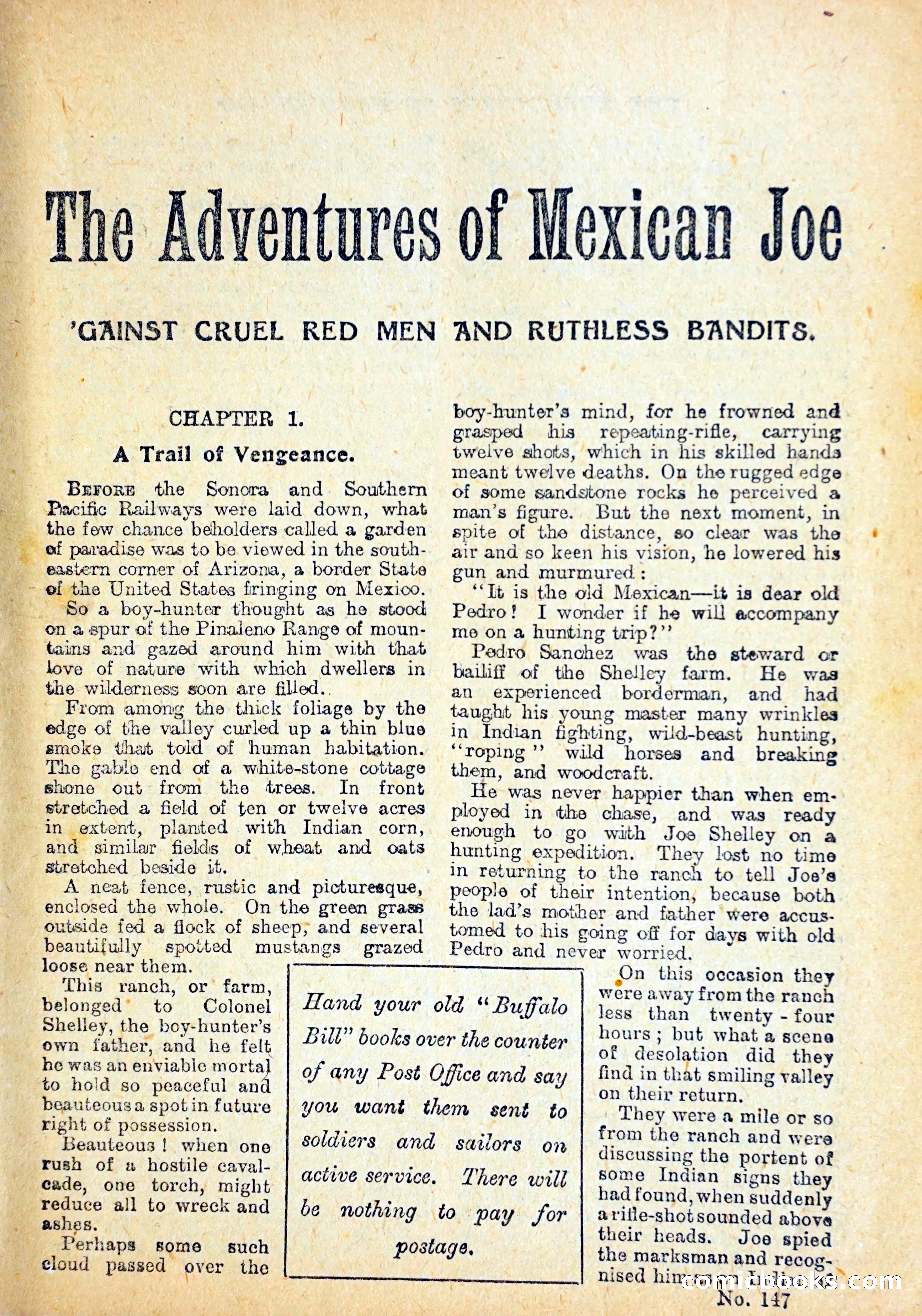Buffalo Bill Library No. 147: The Adventures of Mexican Joe — page 4 of 37