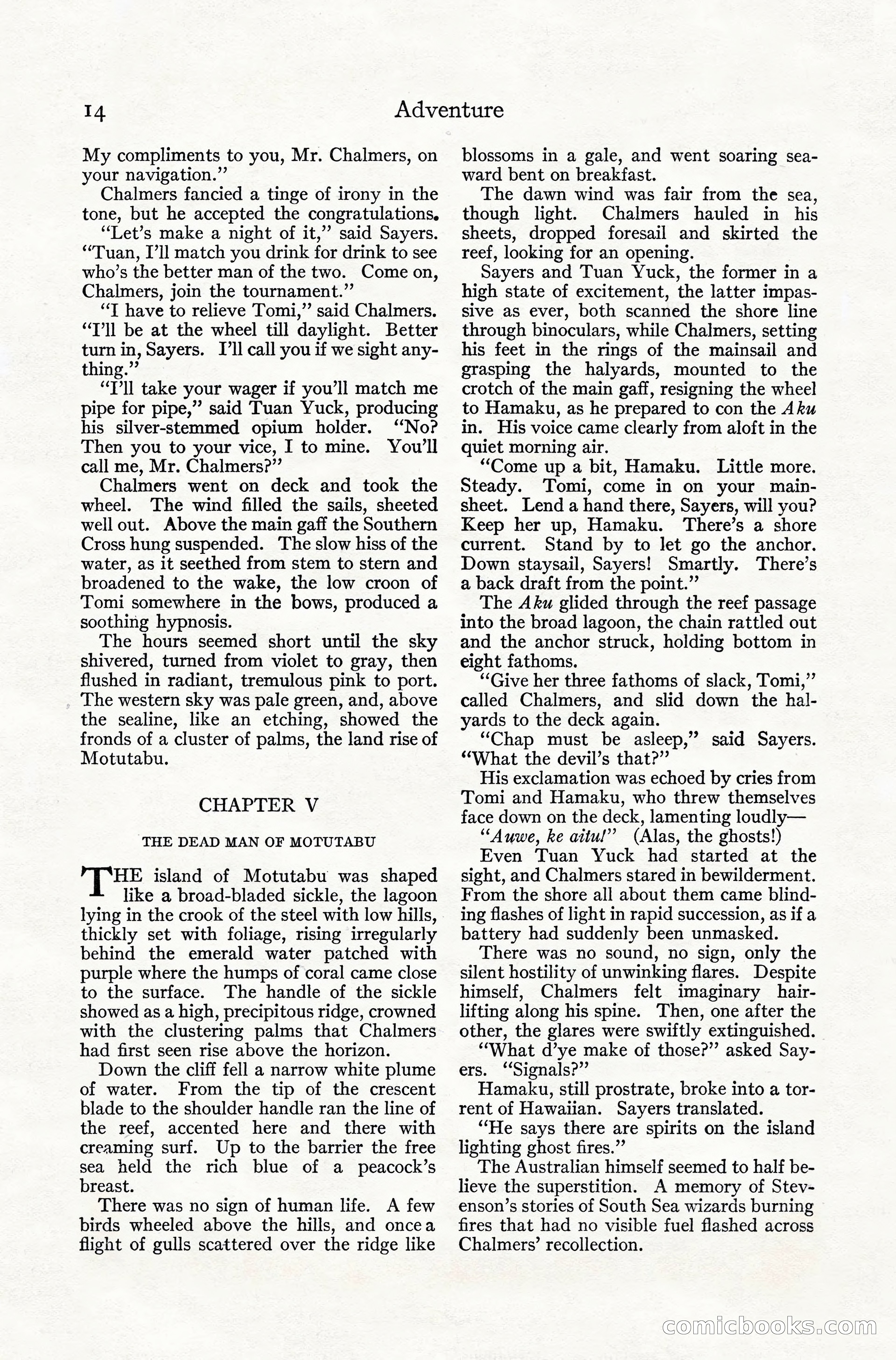 Adventure Magazine, July 1916 — page 16 of 228
