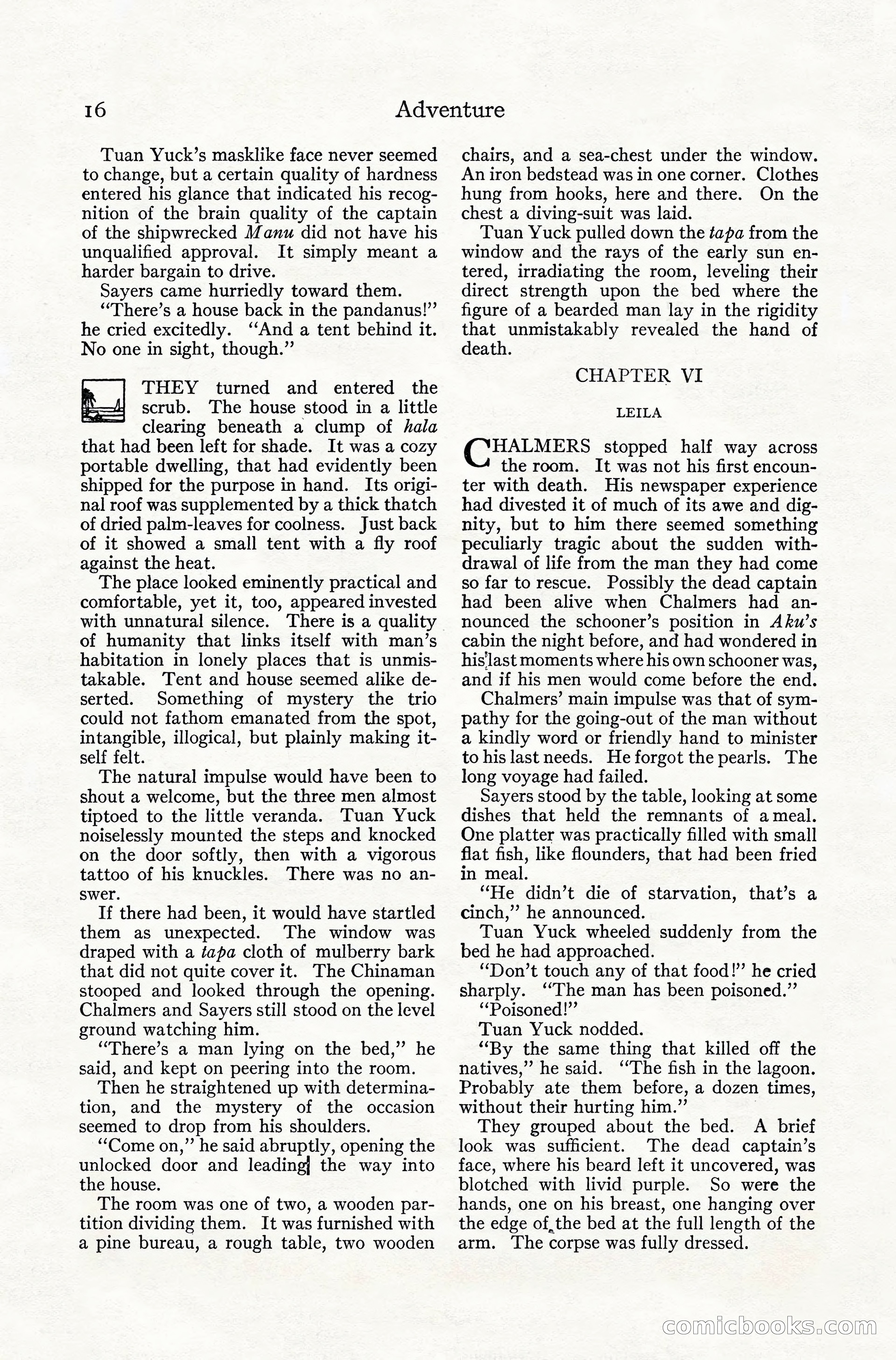 Adventure Magazine, July 1916 — page 18 of 228