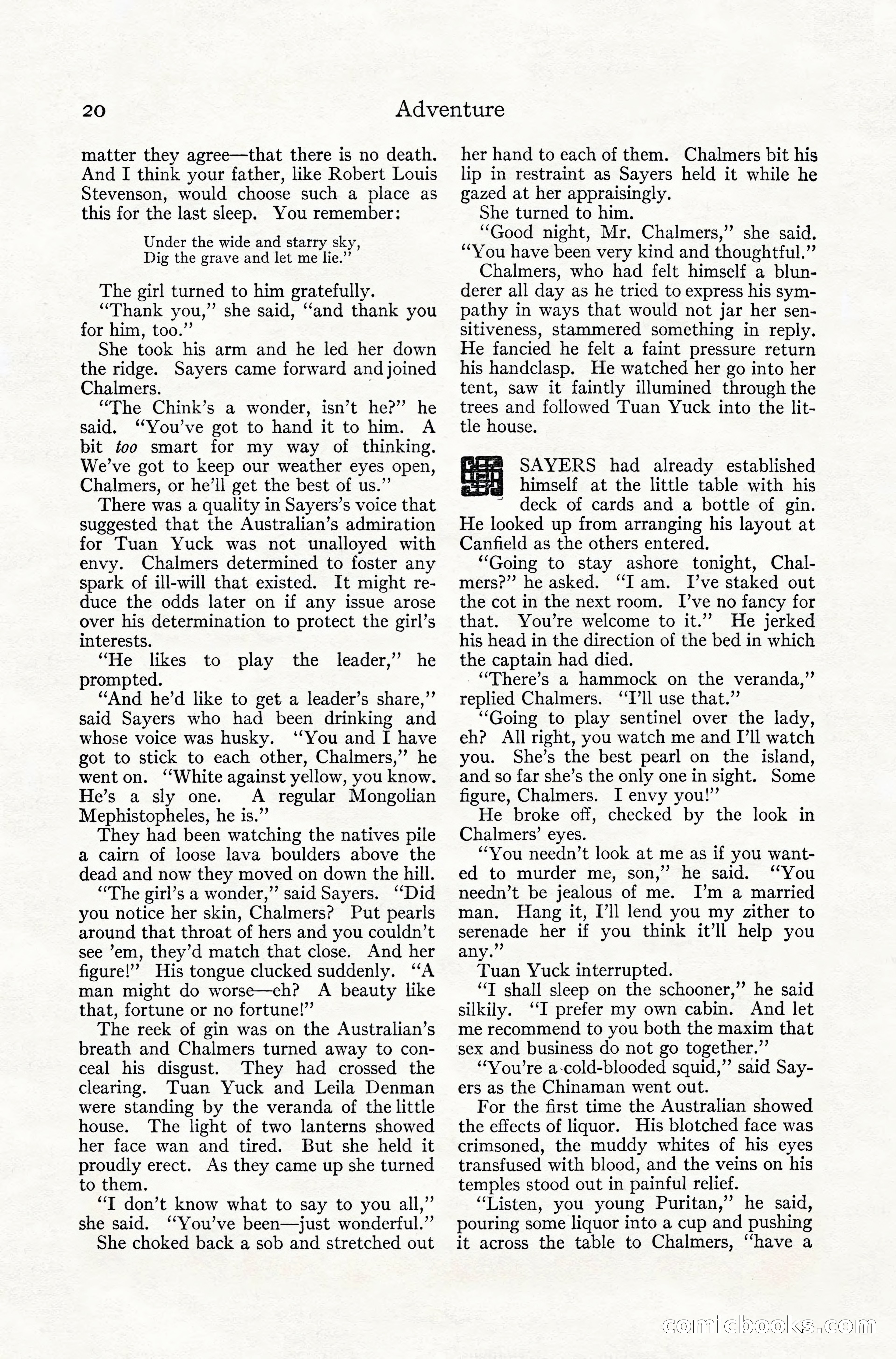 Adventure Magazine, July 1916 — page 22 of 228
