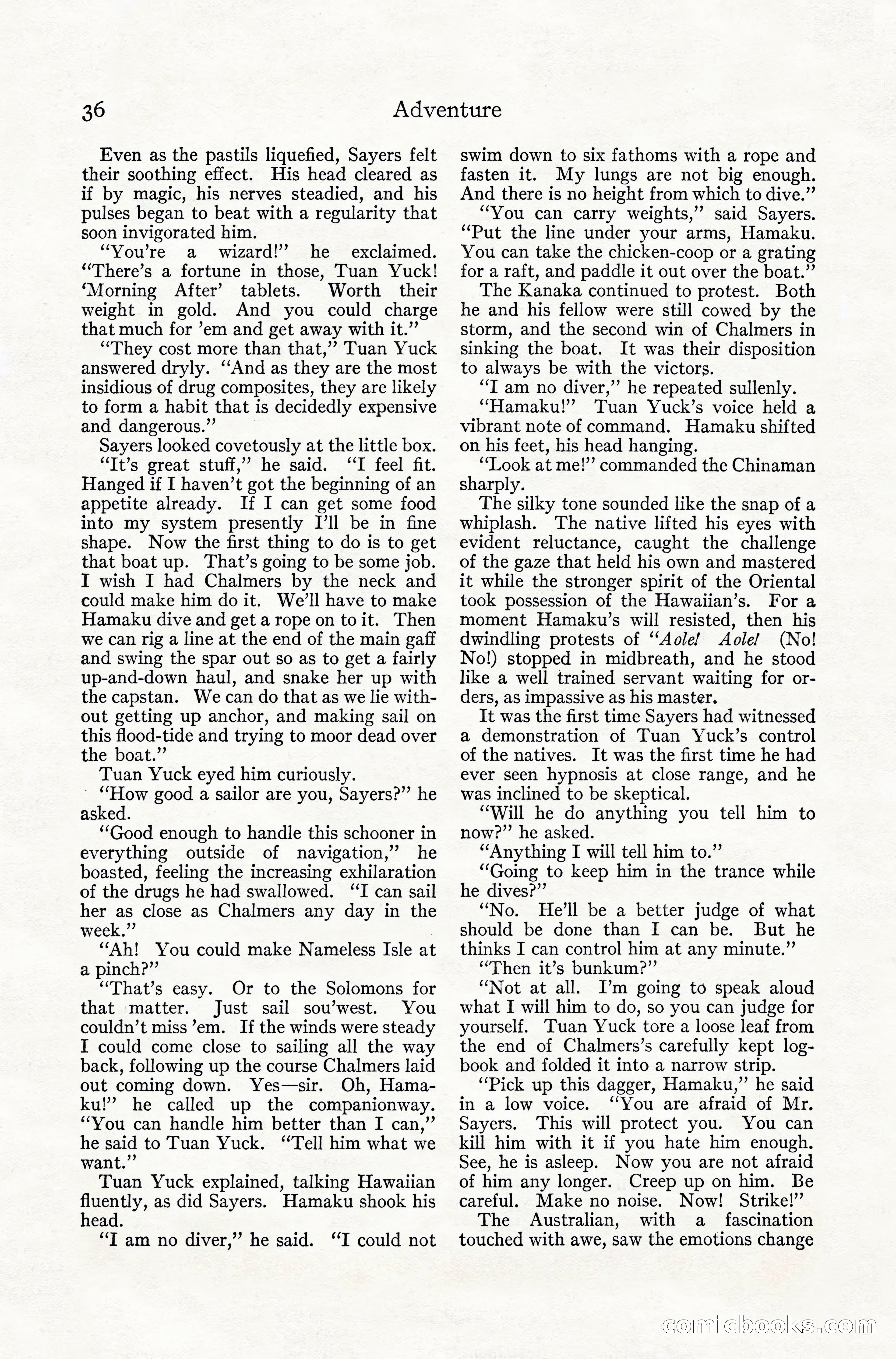 Adventure Magazine, July 1916 — page 38 of 228